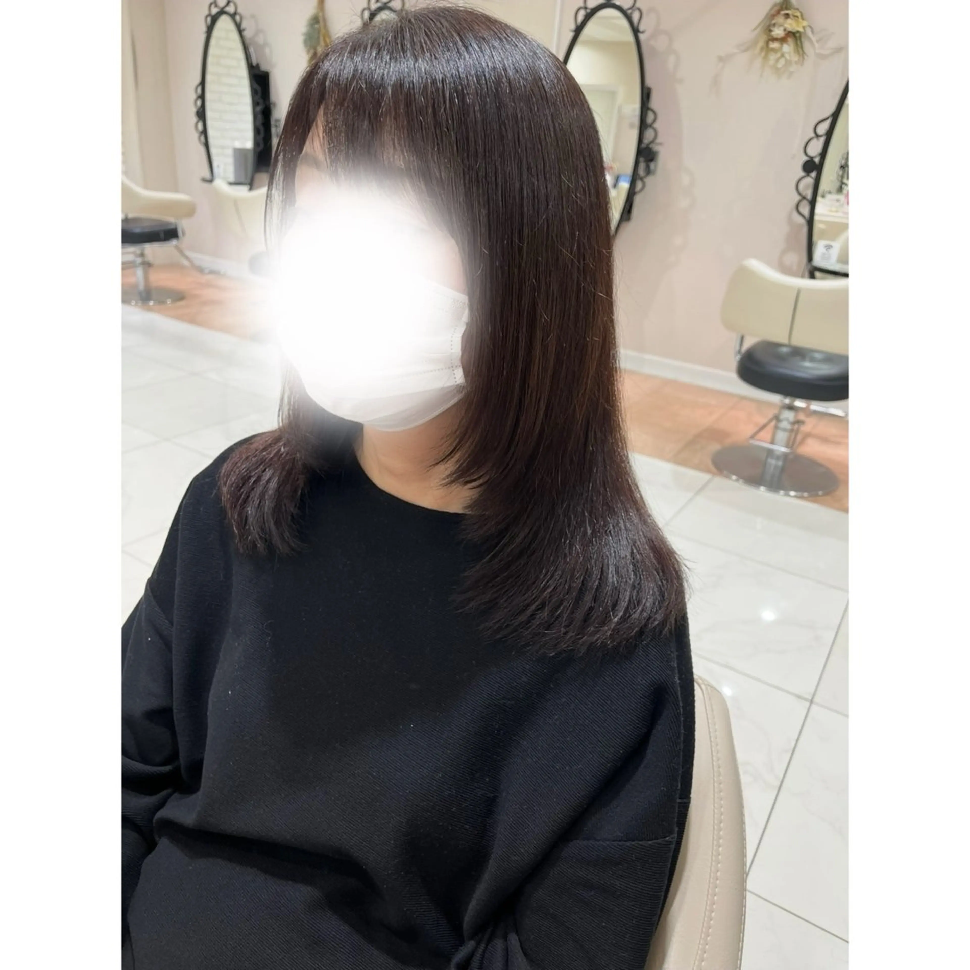 セミロング カラー カット ヘアカラー 韓国ヘア 🎀中川綾乃🎀のヘアスタイル