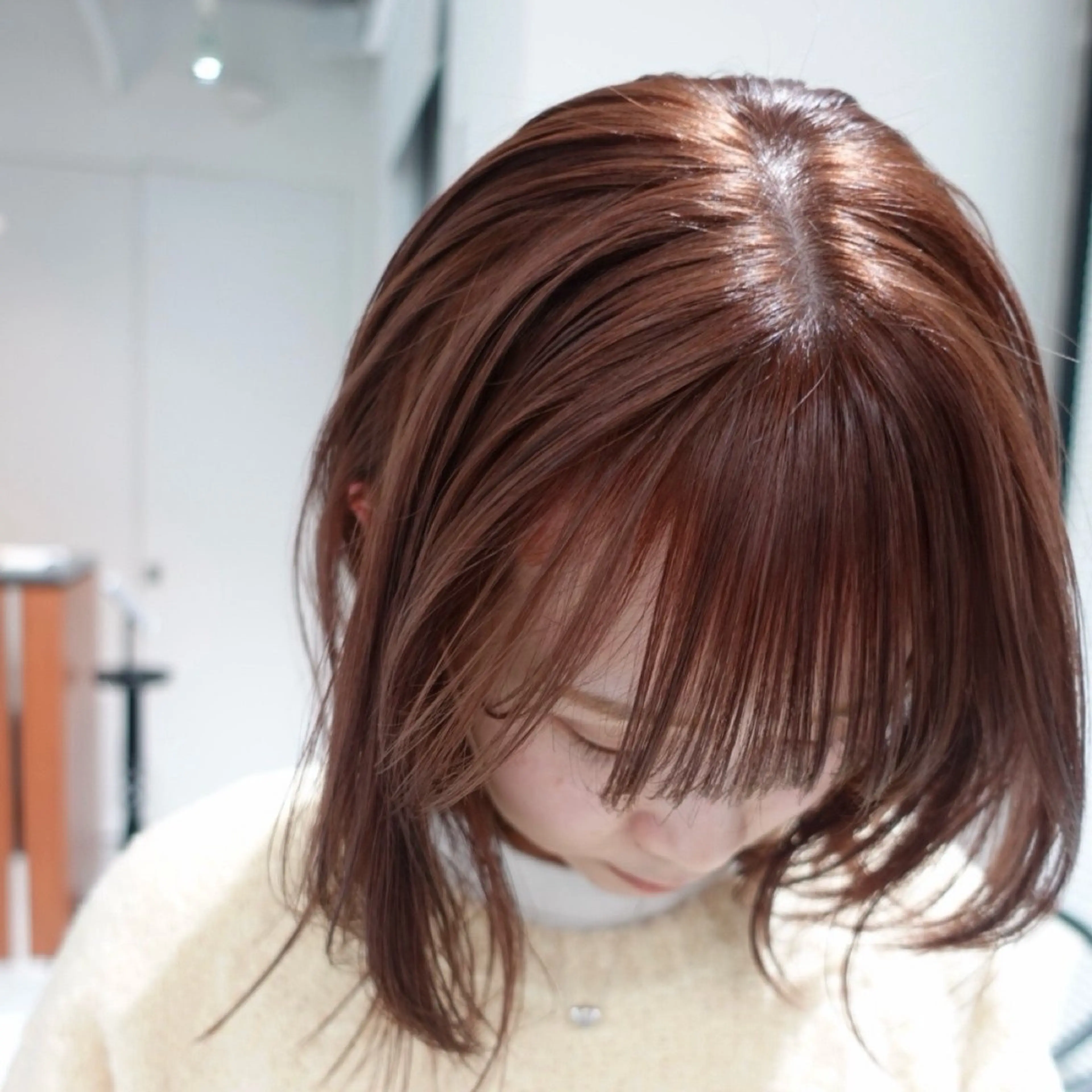 ミディアム カラー ヘアアレンジ ブリーチ 透明感カラー ブリーチなしカラー カット ヘアカラー 🌐サトウ リョウ🌐のヘアスタイル