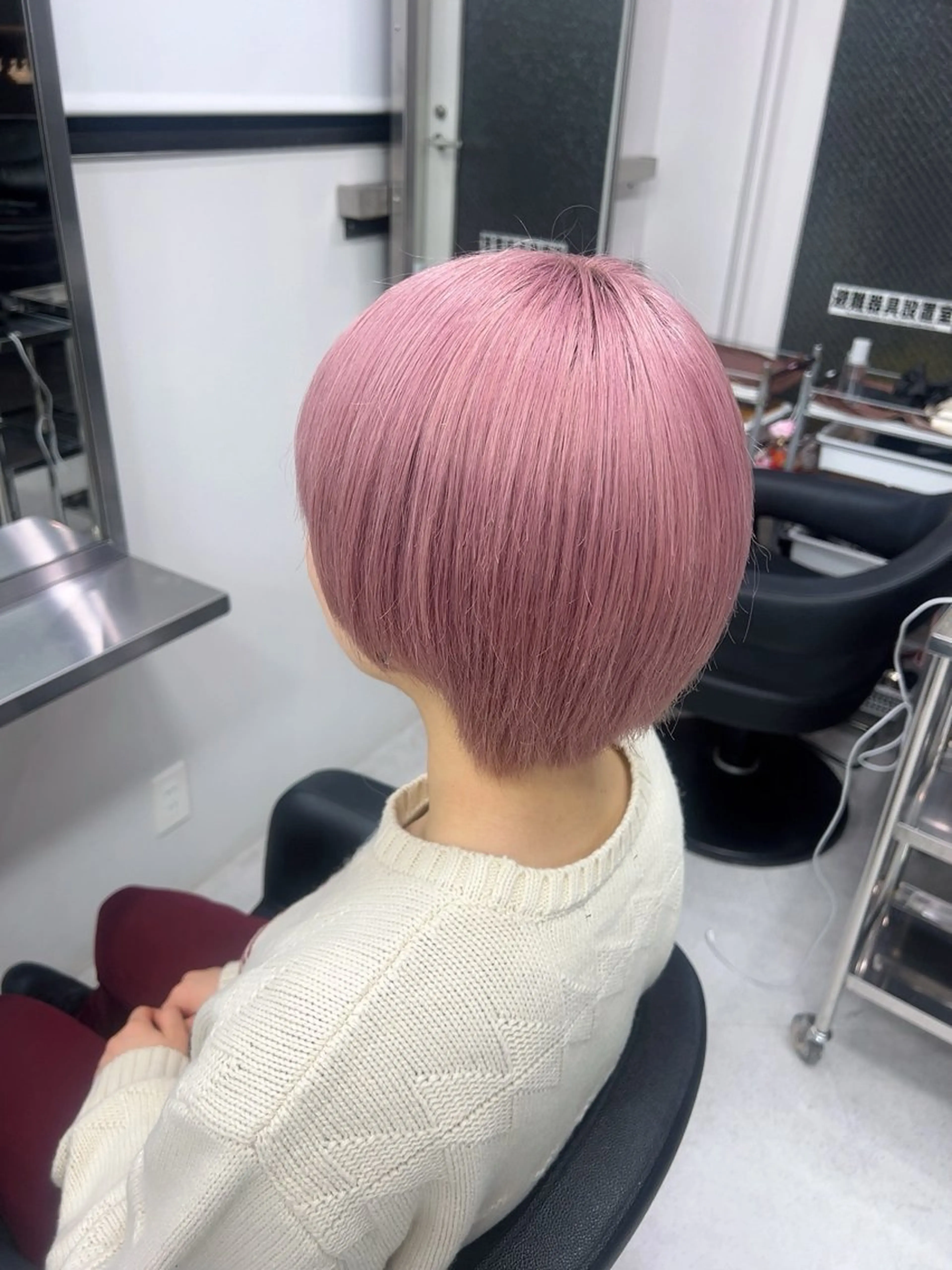 ショート カラー ブロンド ラベンダーカラー ピンクカラー ピンクラベンダー カット ヘアカラー トリートメント beleza scelto所属・ハイトーン、暗髪特化 ♡shoka♡のヘアスタイル