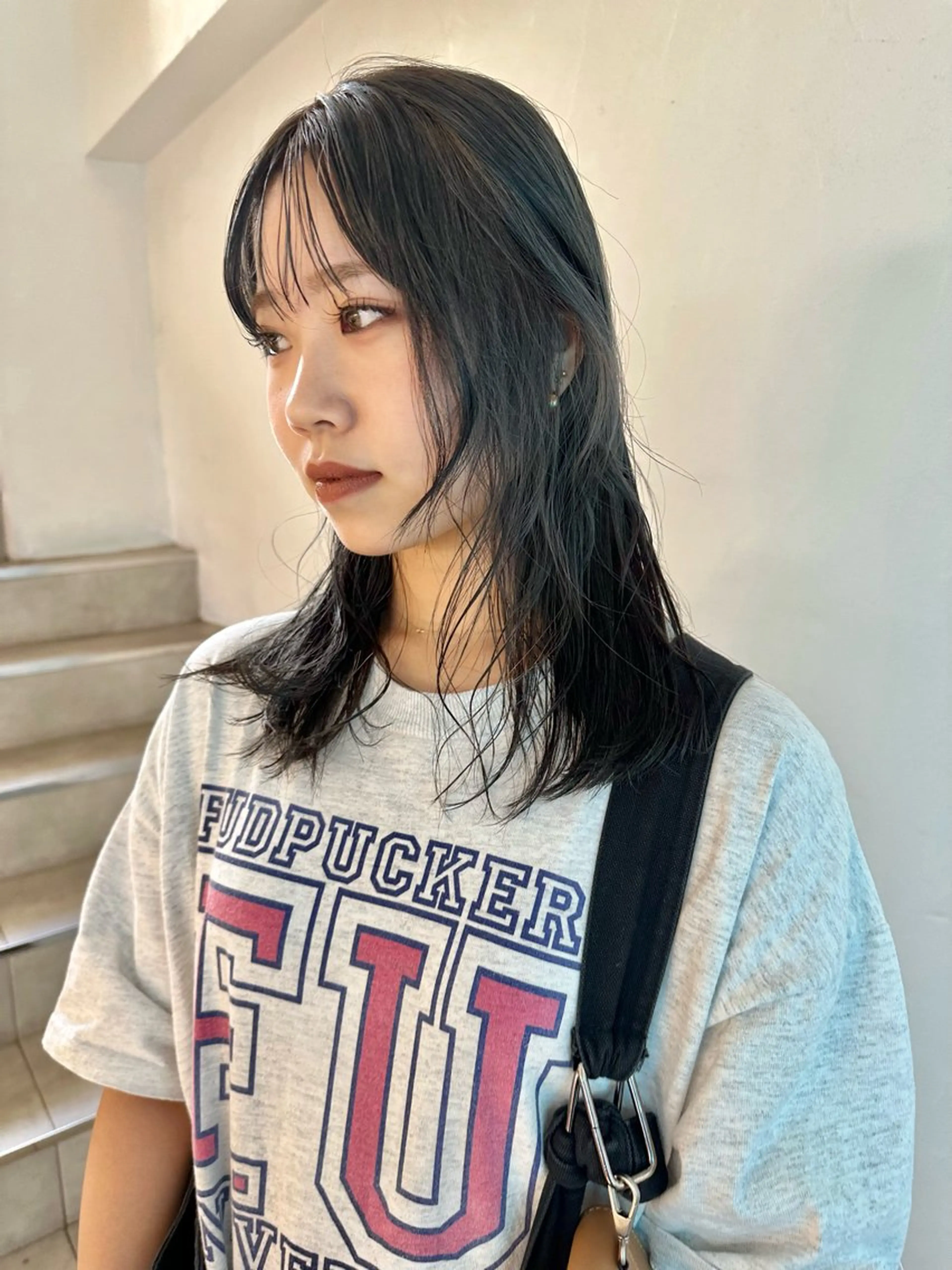 セミロング カラー 顔周りカット/透明感 カラー✂️MEIのヘアスタイル