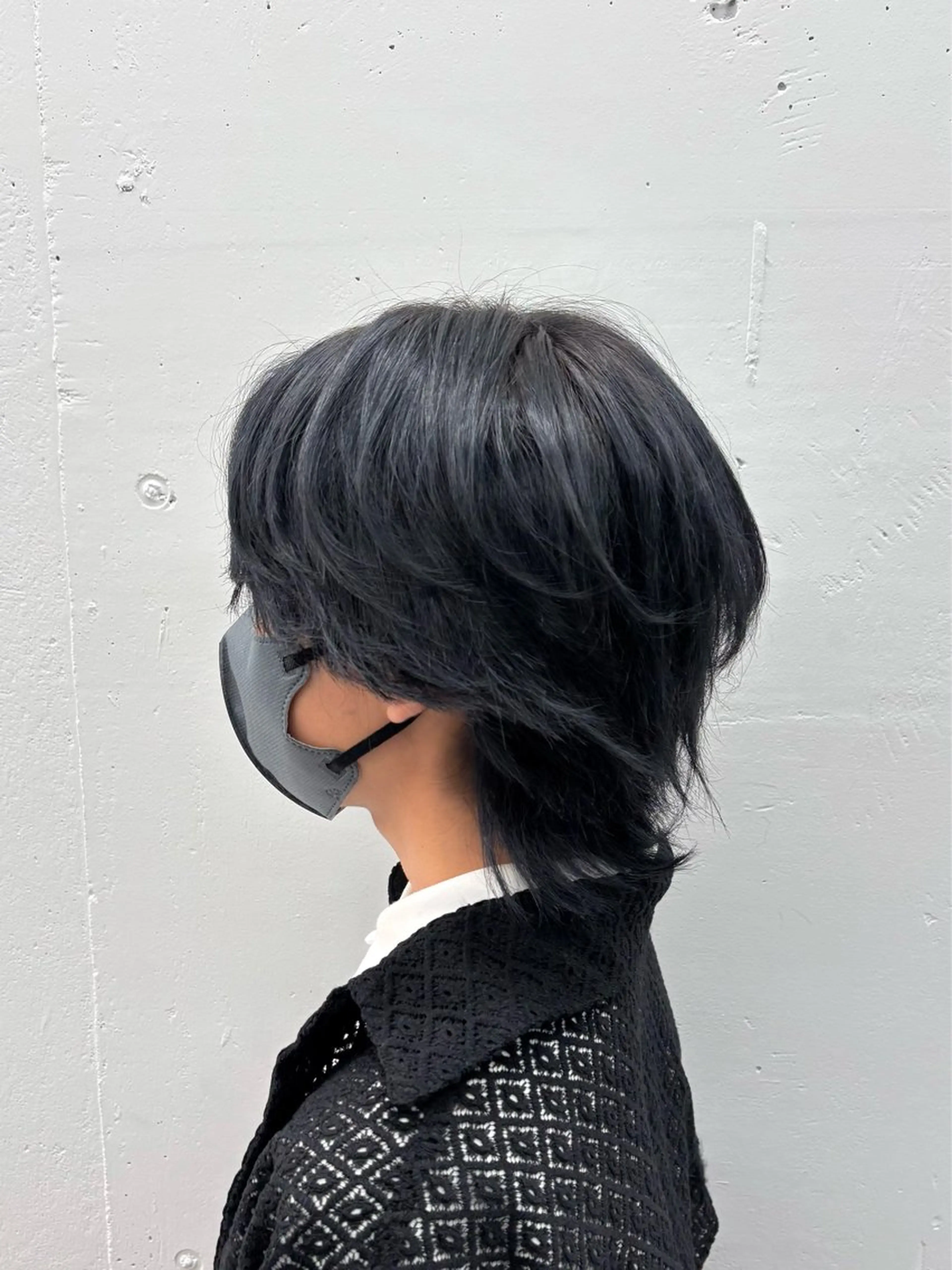 ショート カラー メンズ 黒髪 ブルーカラー ブルーブラック ヘアカラー 🌟ゆりあ🌟 JILLSTUDIOのヘアスタイル