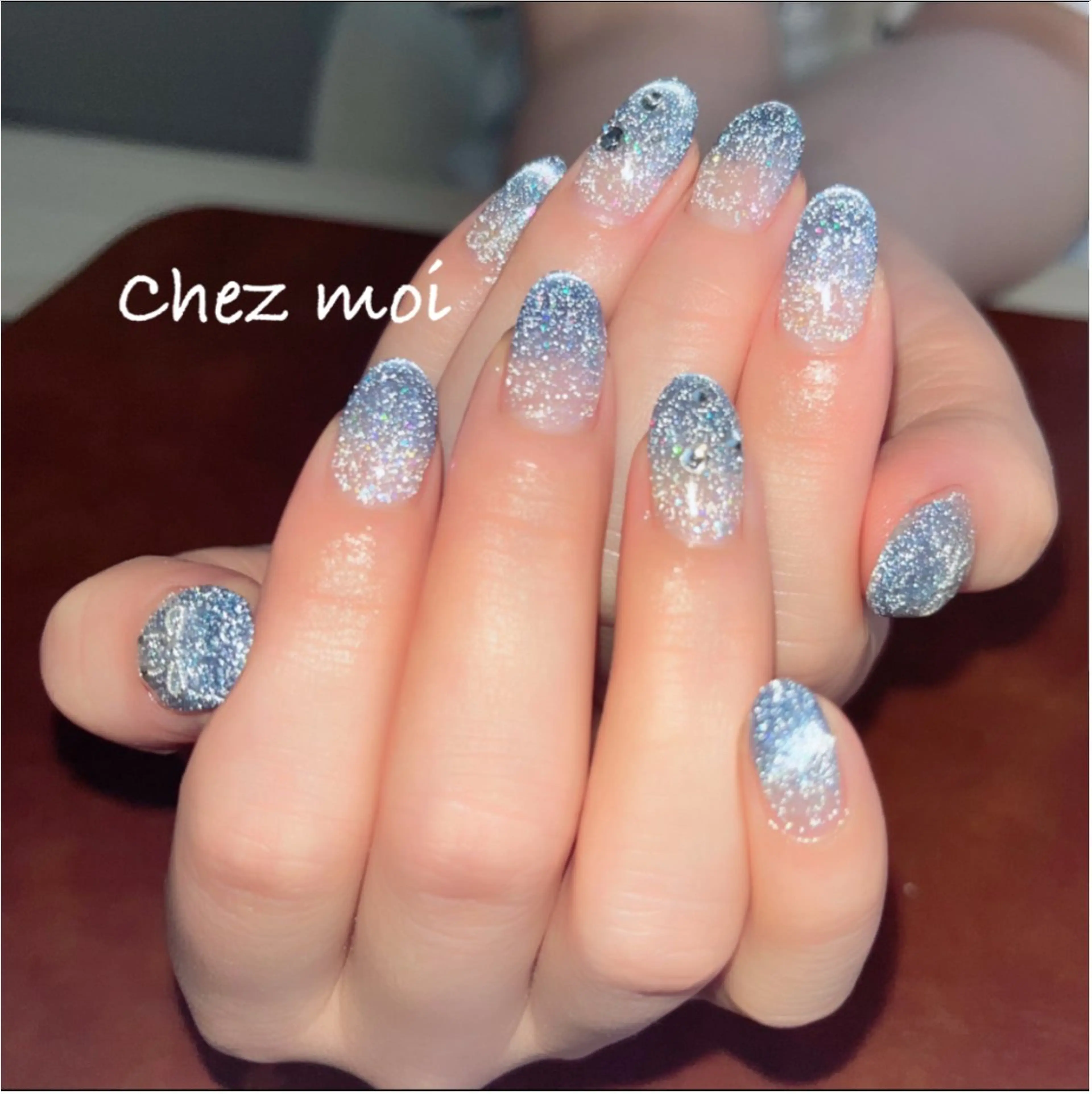 ネイル フラッシュネイル キラキラネイル マグネットネイル 🔹Chez-moi 🔹mayuのネイルデザイン