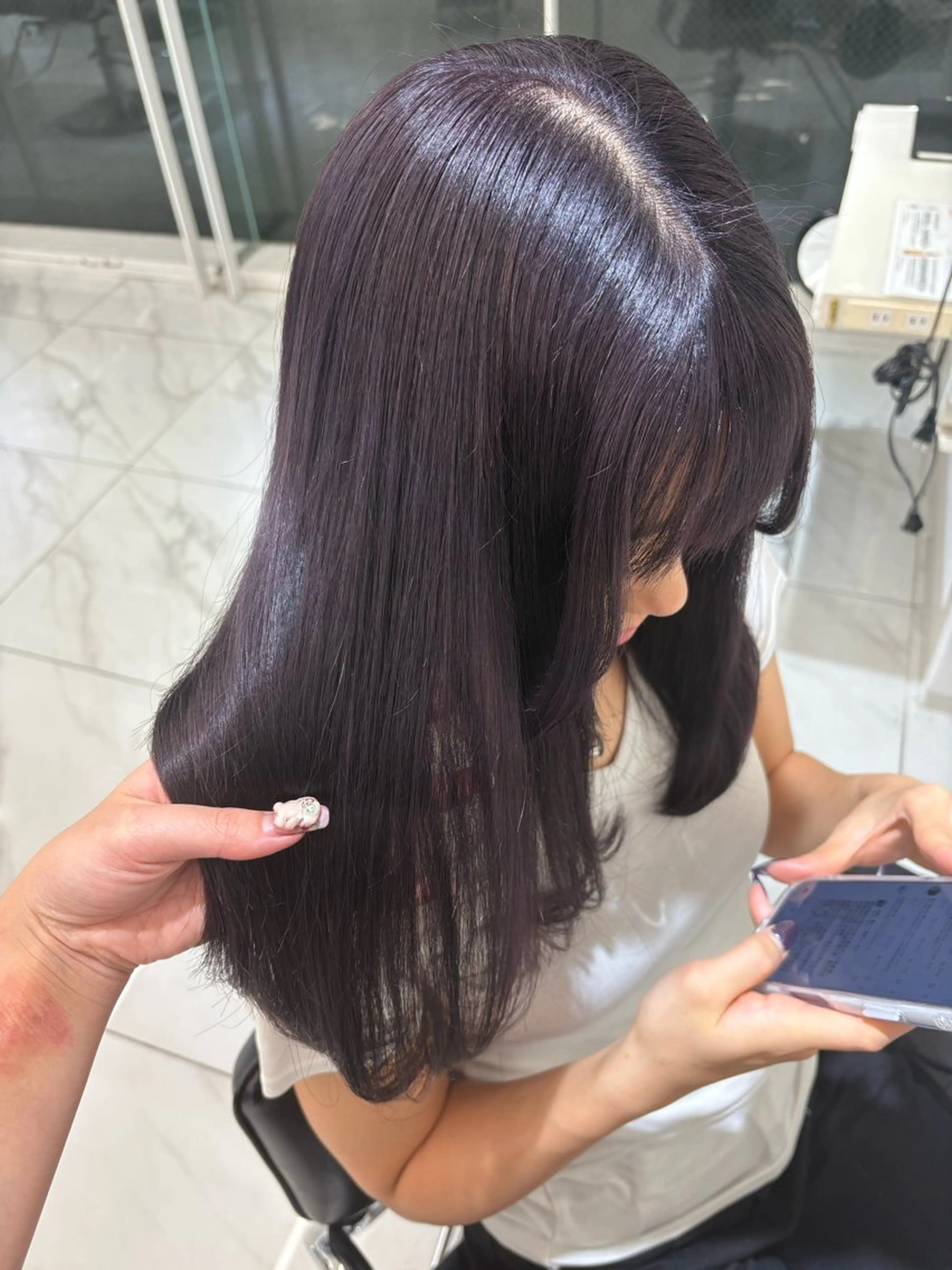 🤍似合わせカット+艶カラー+オージュアトリートメント🪽の写真