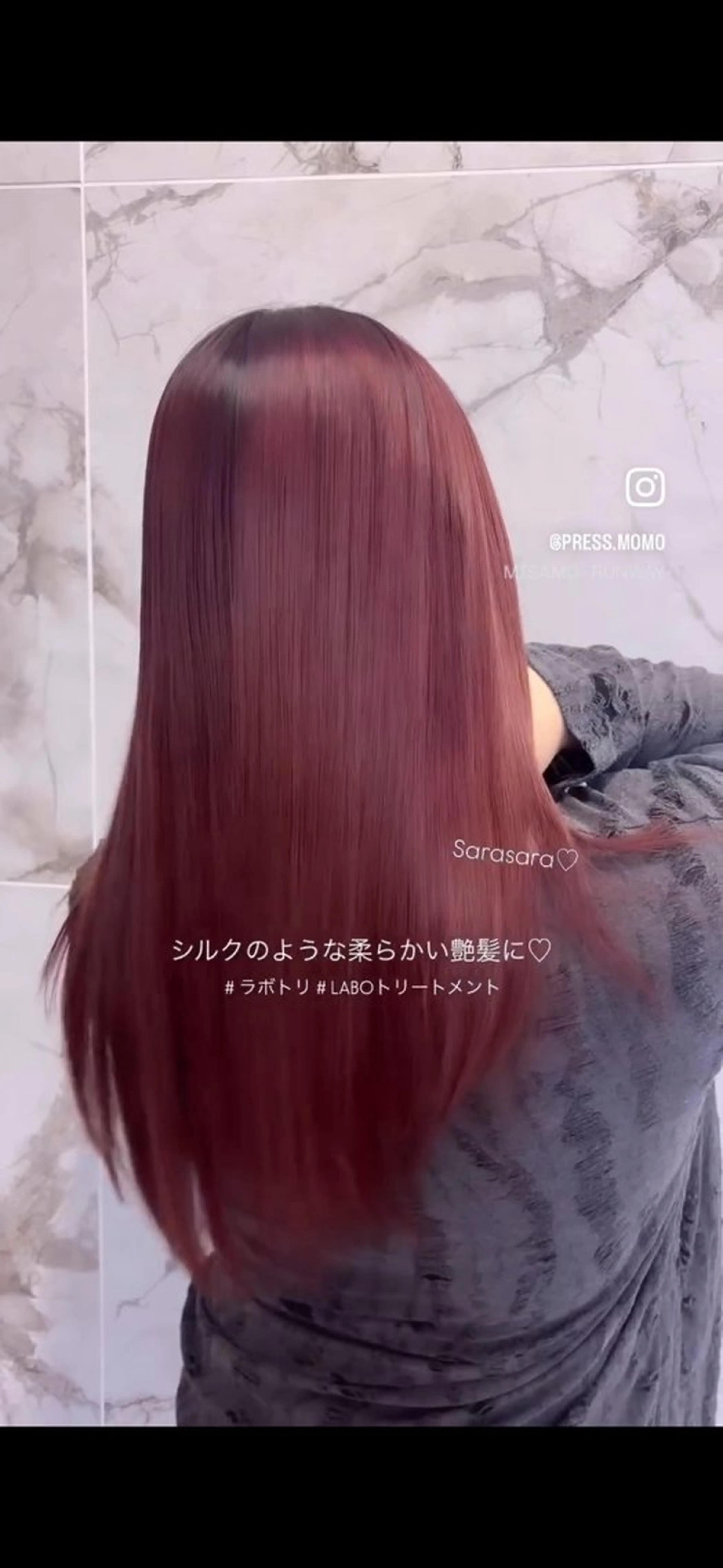 ロング カラー momochan🍑 やわらかいボブ♡のヘアスタイル