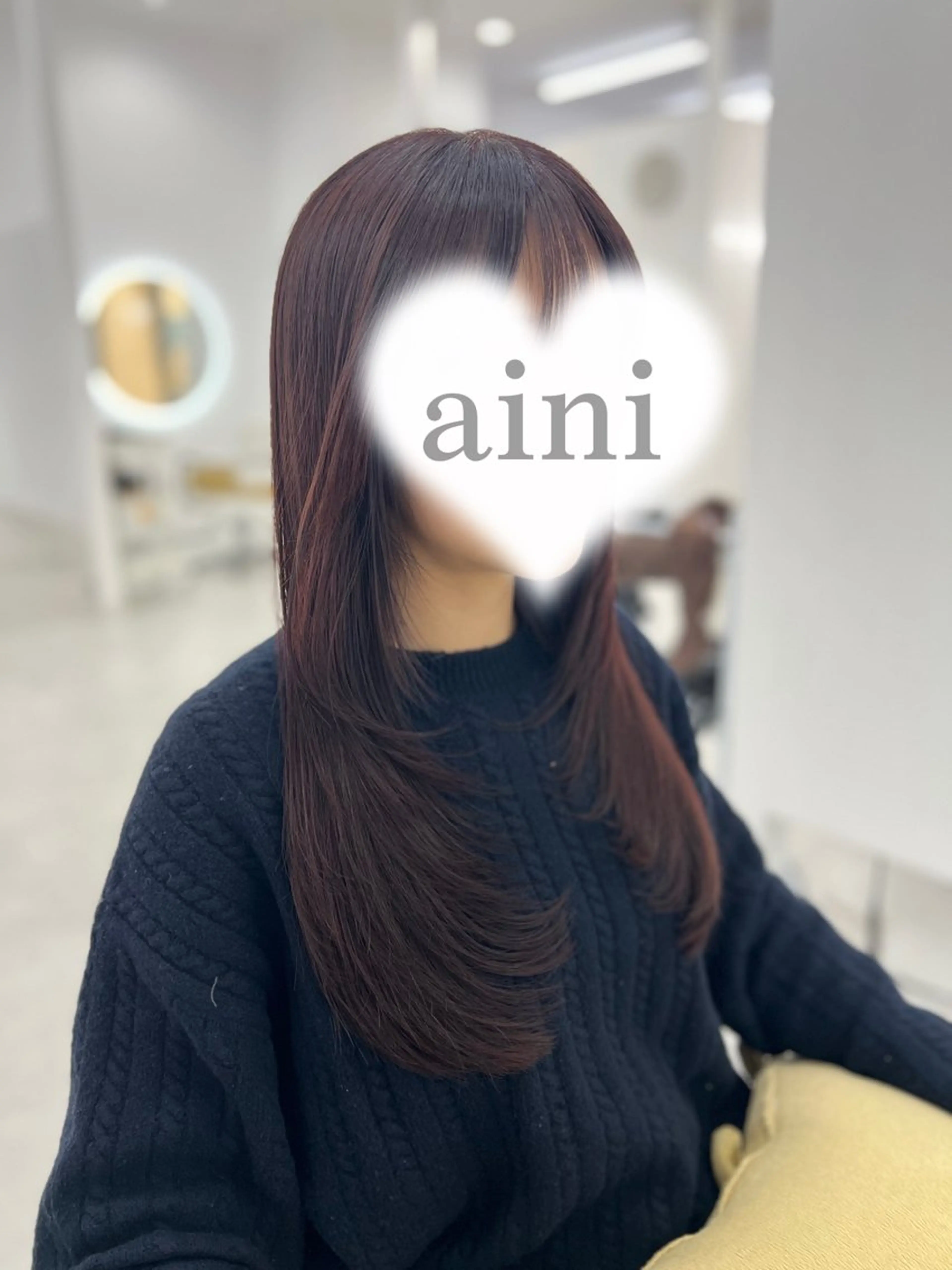 ロング カラー カット ヘアカラー トリートメント 吉田 悠乃のヘアスタイル