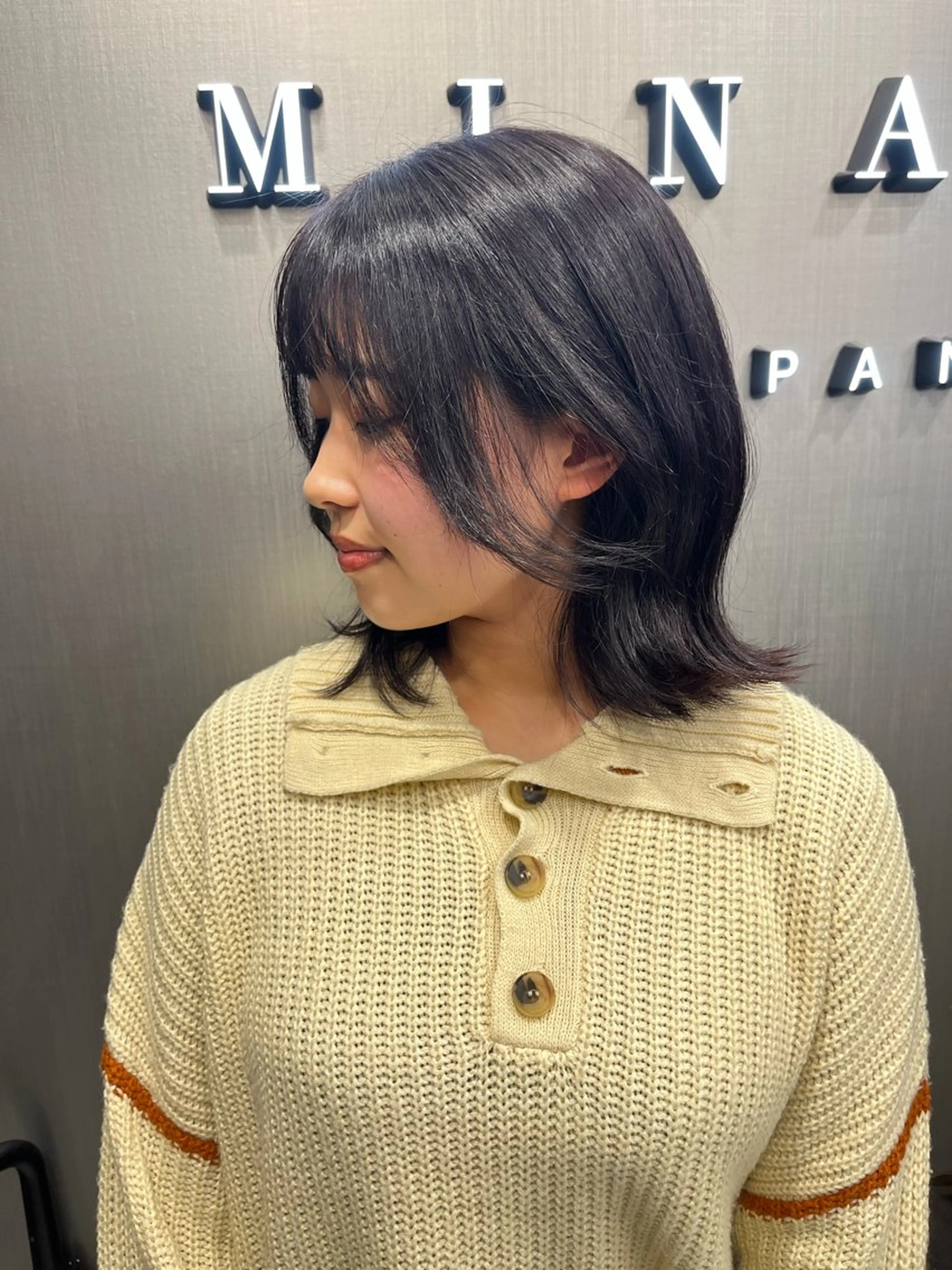 ミディアム カラー 若命燿史／レイヤー 縮毛矯正/髪質改善のヘアスタイル