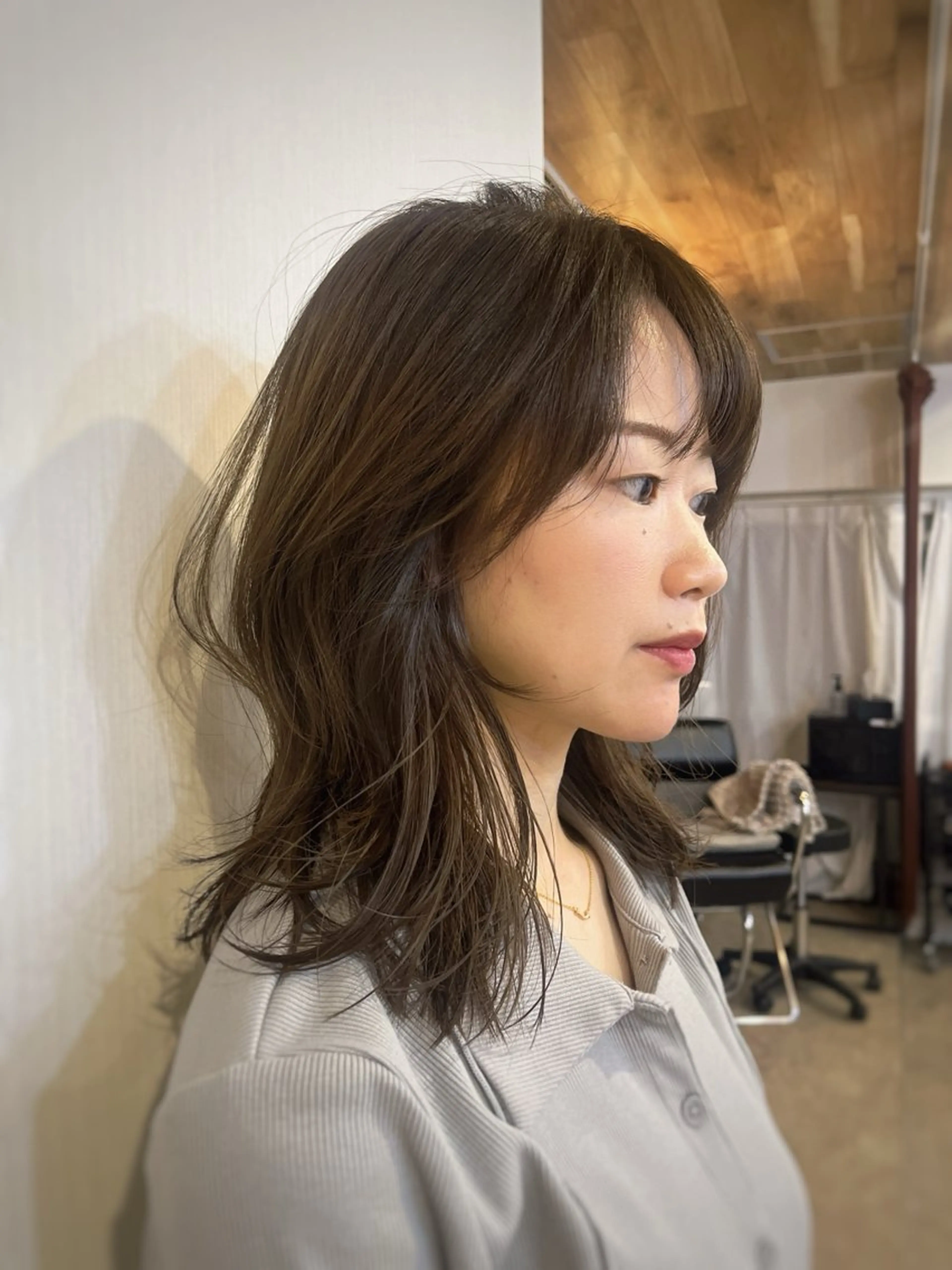 セミロング カラー 下石怜子/レイヤー/ 透明感カラーのヘアスタイル