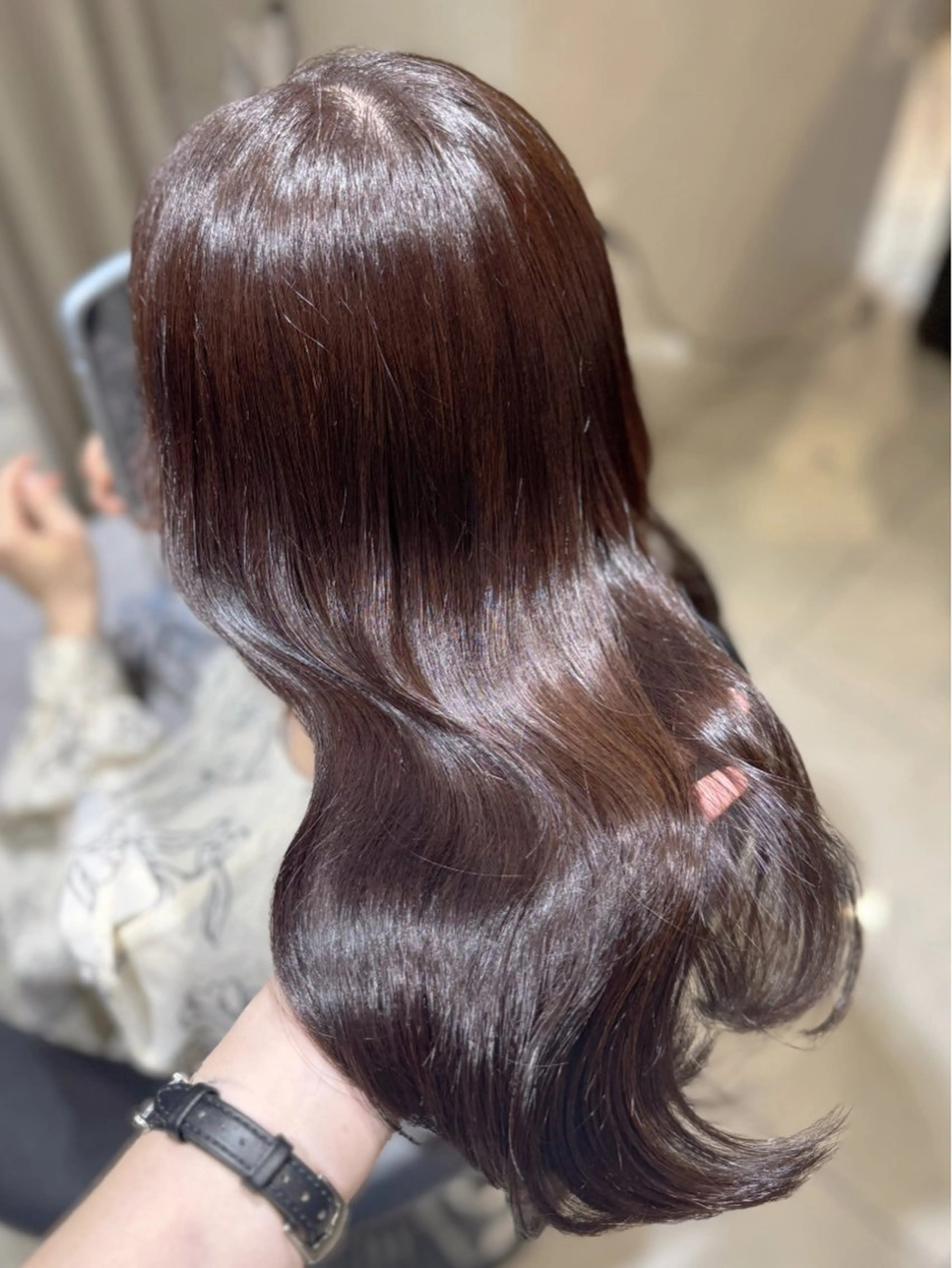 セミロング カラー ヘアカラー トリートメント 🐈‍⬛カチモリ/暖 色/𝐌𝐢𝐤𝐮のヘアスタイル