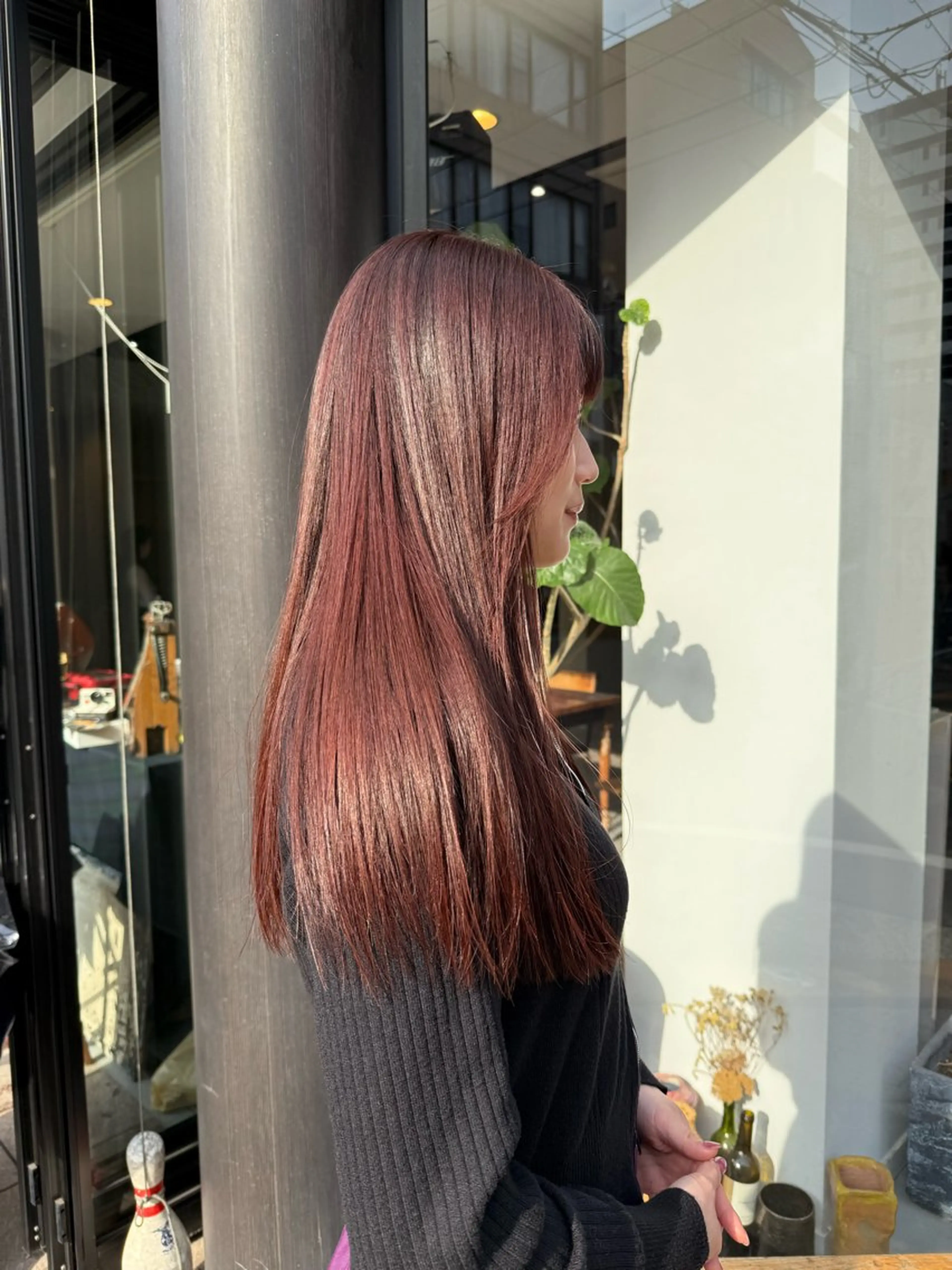 ロング カラー レイヤー/グレージュ /ブリーチなし/ひなのヘアスタイル