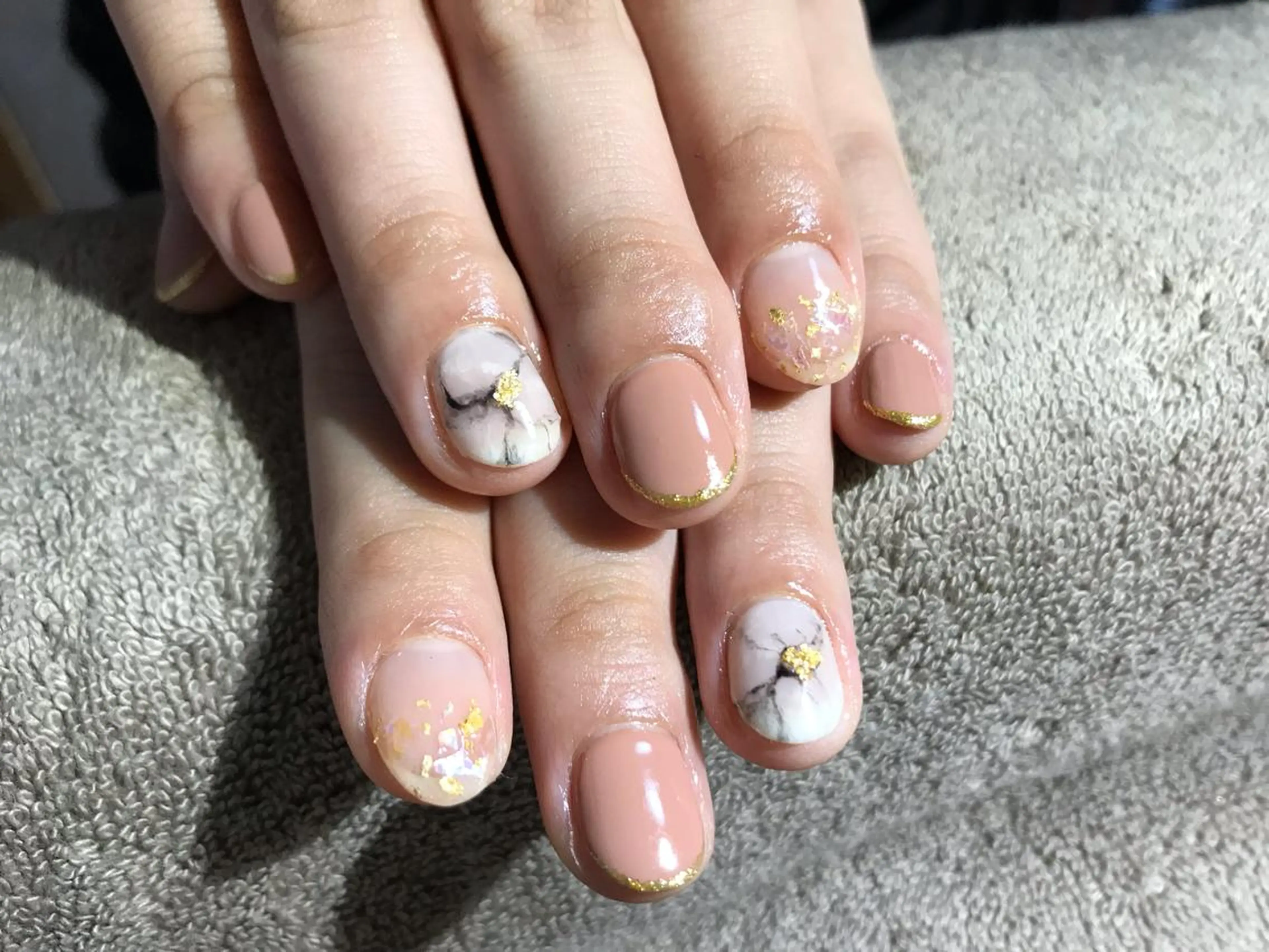 ネイル 大理石ネイル(マーブル) Flam Nailのネイルデザイン