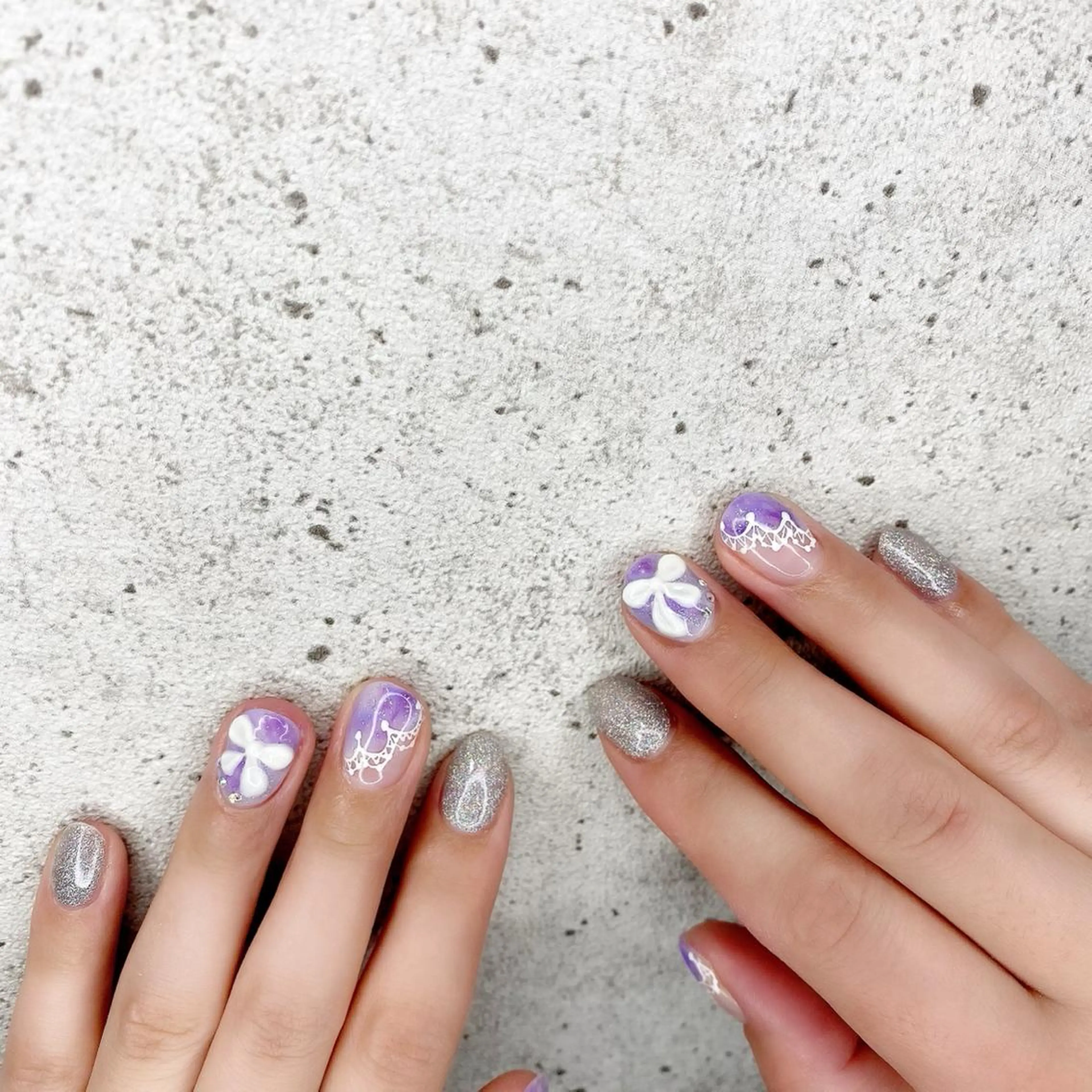 ショート カラー パーマ ヘアアレンジ メンズ キッズ ネイル マツエク・マツパ ハンドネイル Salon Ｋのネイルデザイン