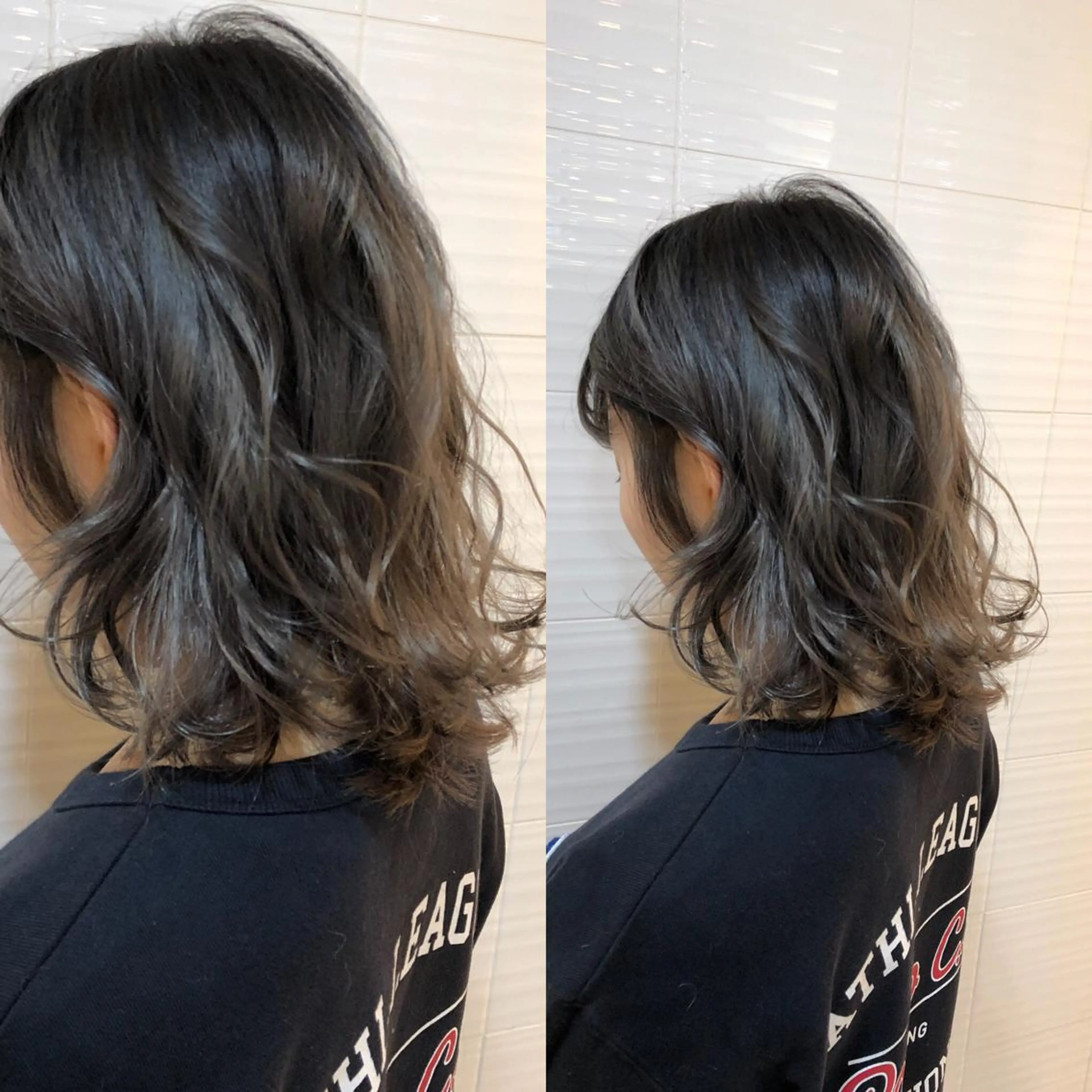 セミロング 外国人風カラー ハイライト 綺麗な髪質にしたい方 限定🌈清水　祥のヘアスタイル