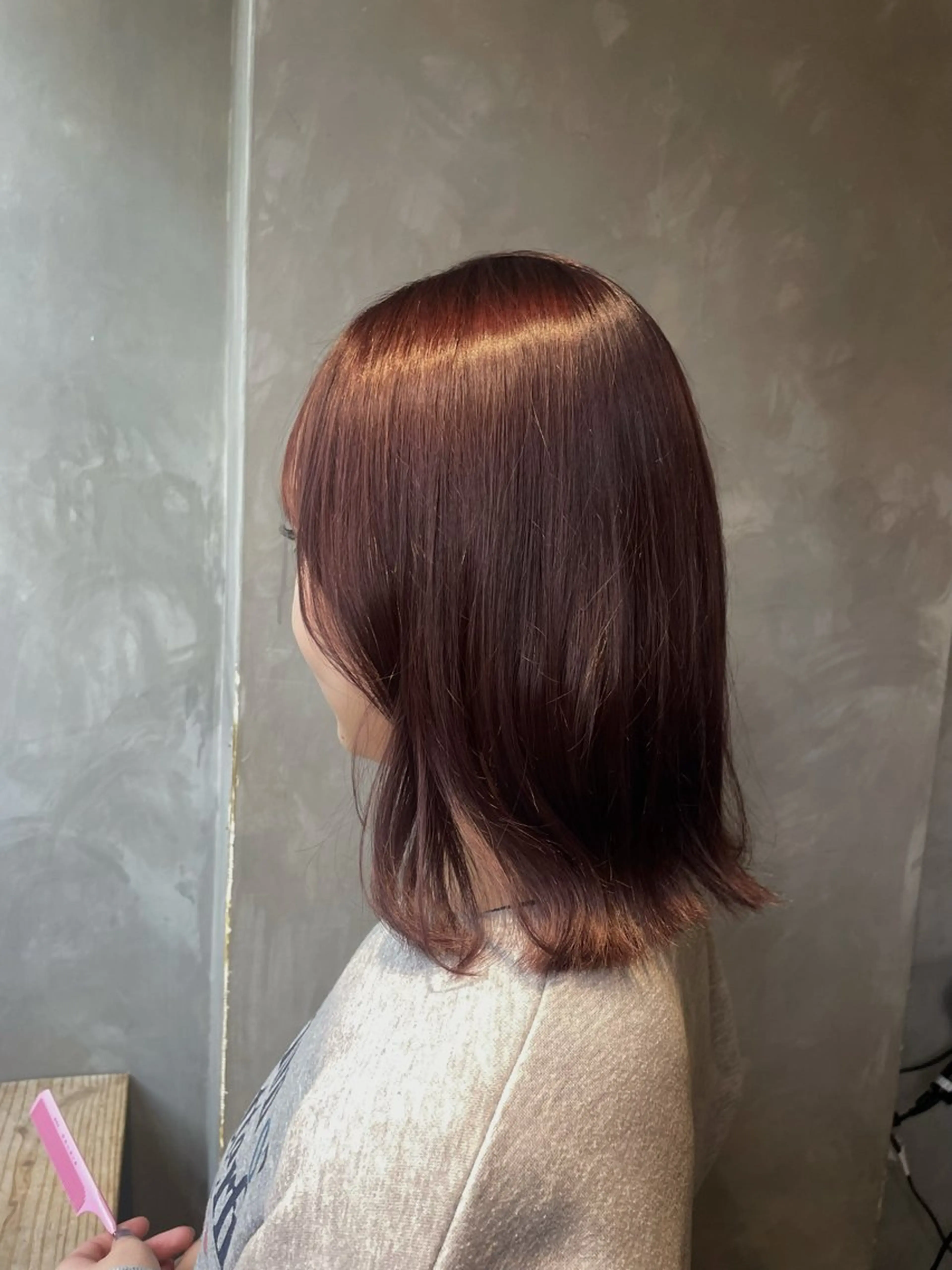 カラー ブラウンカラー ピンクカラー ヘアカラー 太田 海萌のヘアスタイル