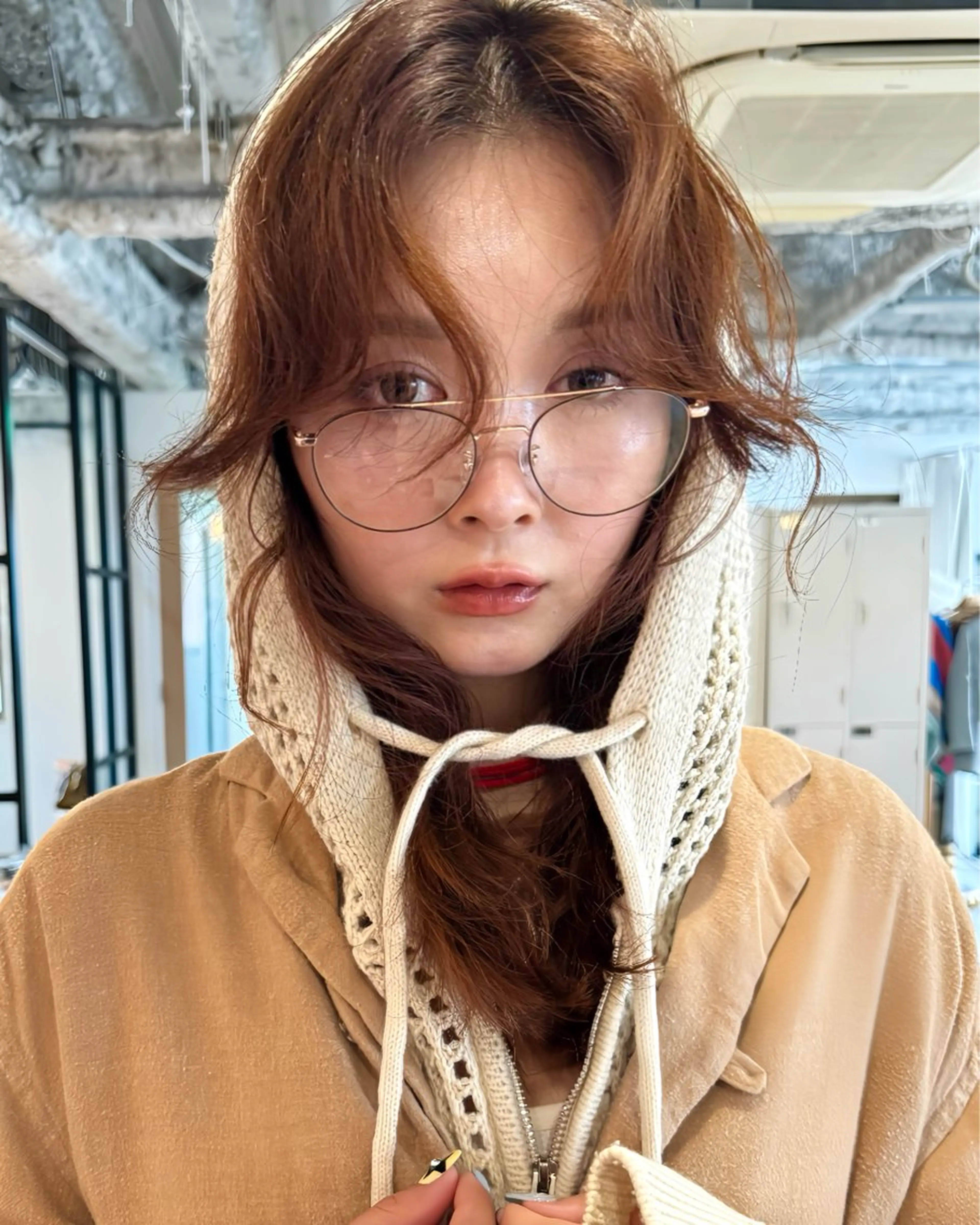 ミディアム カラー パーマ ミディアムパーマ ブラウンカラー カット ヘアカラー パーマ トリートメント パーマ/パーマ落とし 【Kouta】のヘアスタイル