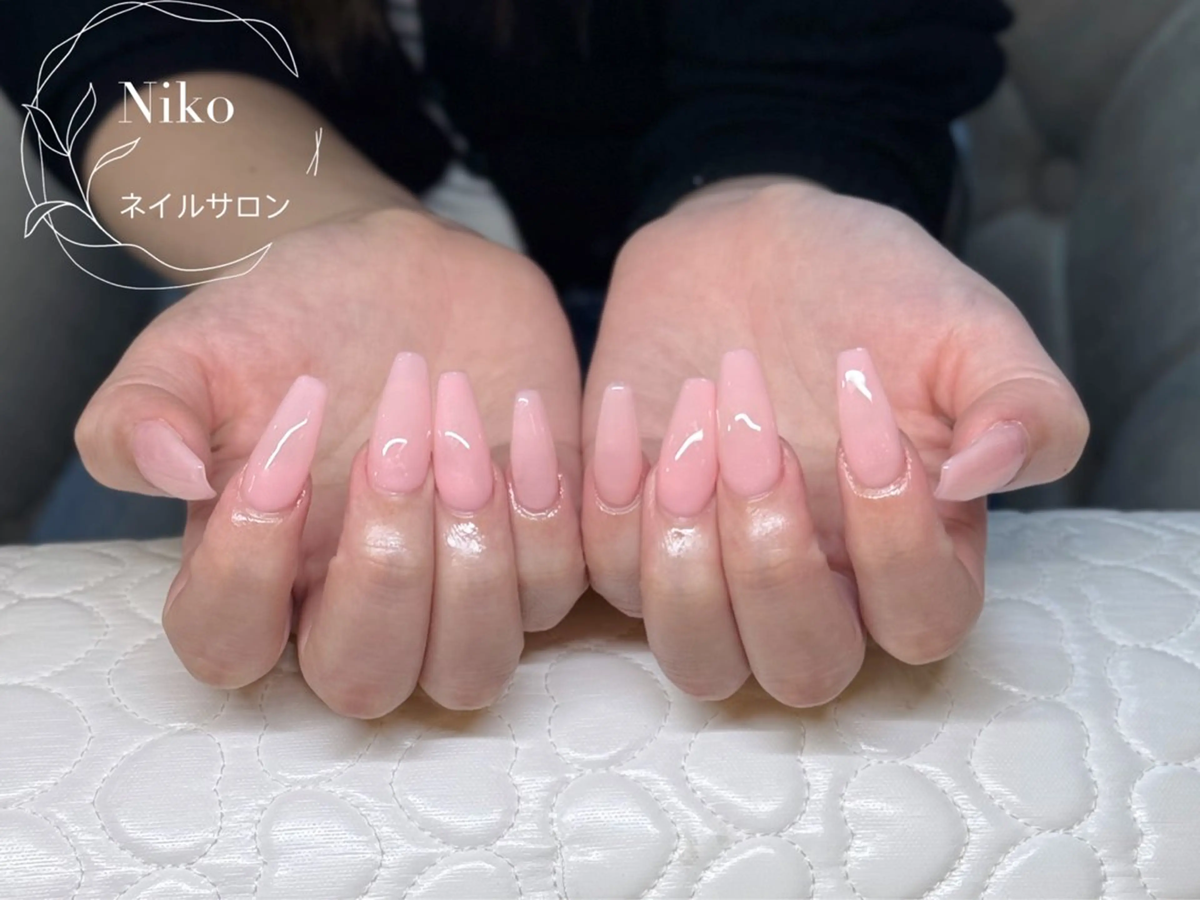 ネイル 長さ出し フットネイル フレンチネイル ジェルネイル 韓国ネイル Niko nailサロンのネイルデザイン