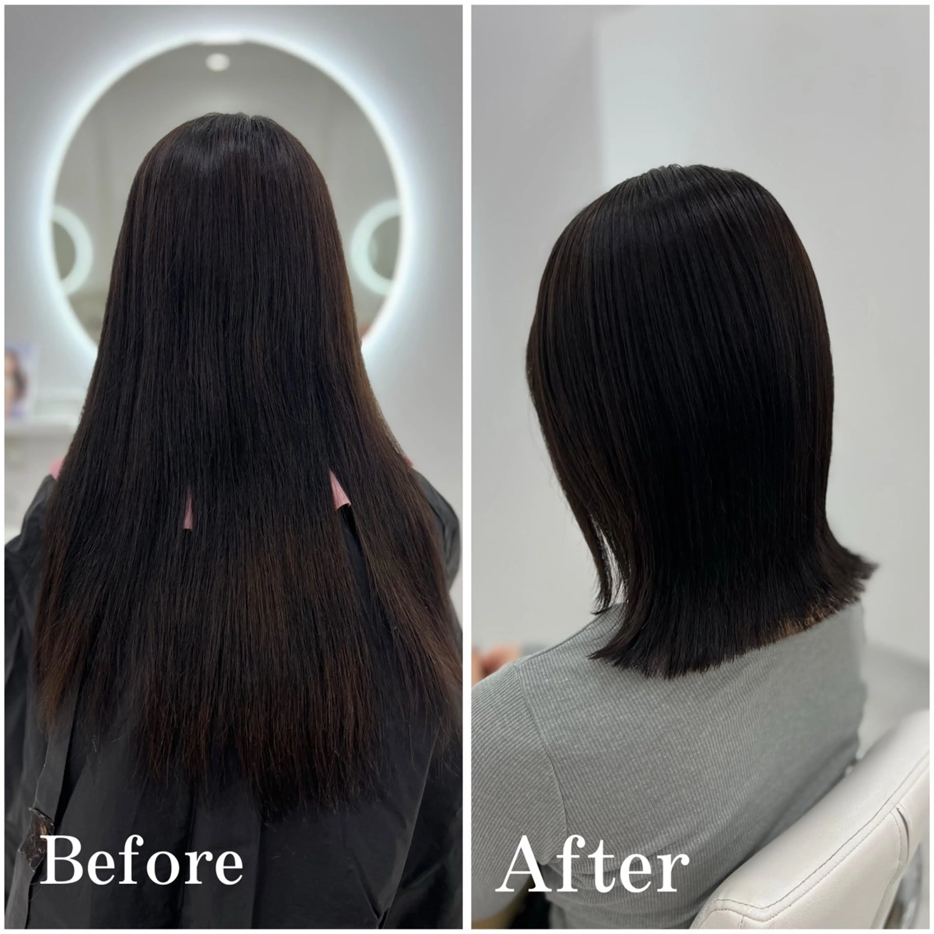 ミディアム カット ヘアカラー トリートメント ✄﻿aini天王寺 ✄﻿ゆ乃のヘアスタイル