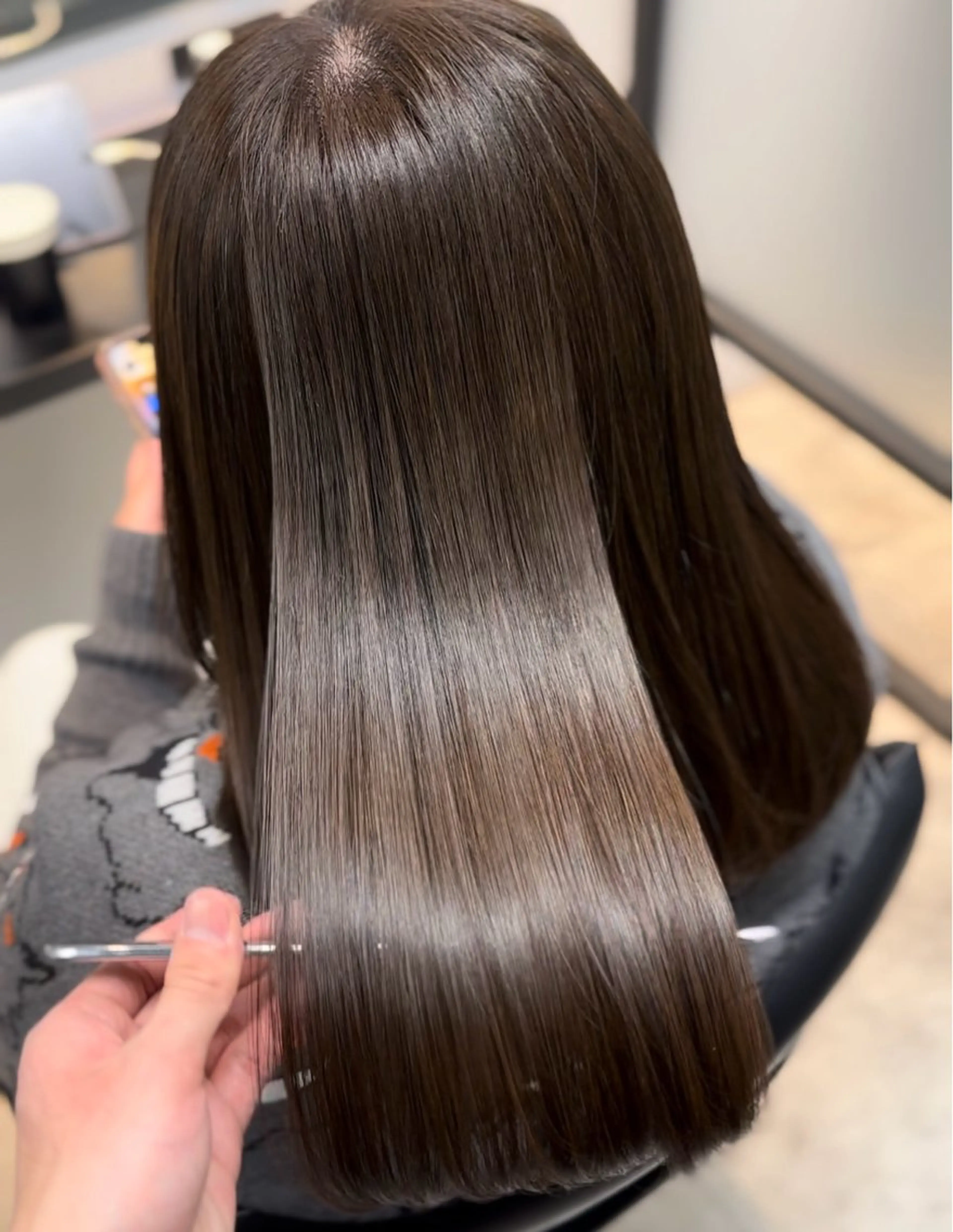 セミロング 髪質改善 トリートメント カット トリートメント ツヤ髪 ／髪質改善 松岡将太郎のヘアスタイル