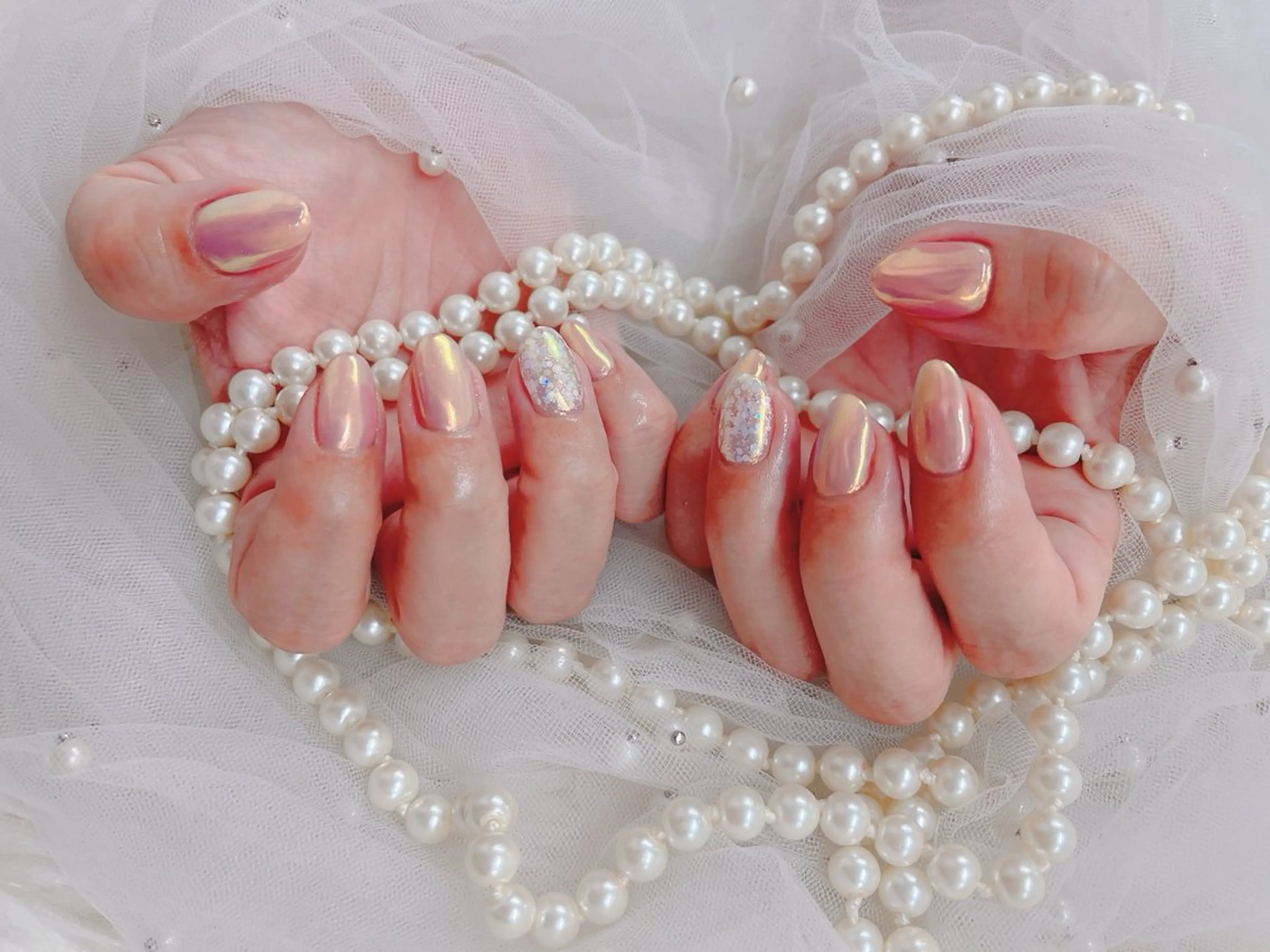 ネイル オーロラネイル 💛KAREN‪ 🪄新宿✨nailのネイルデザイン