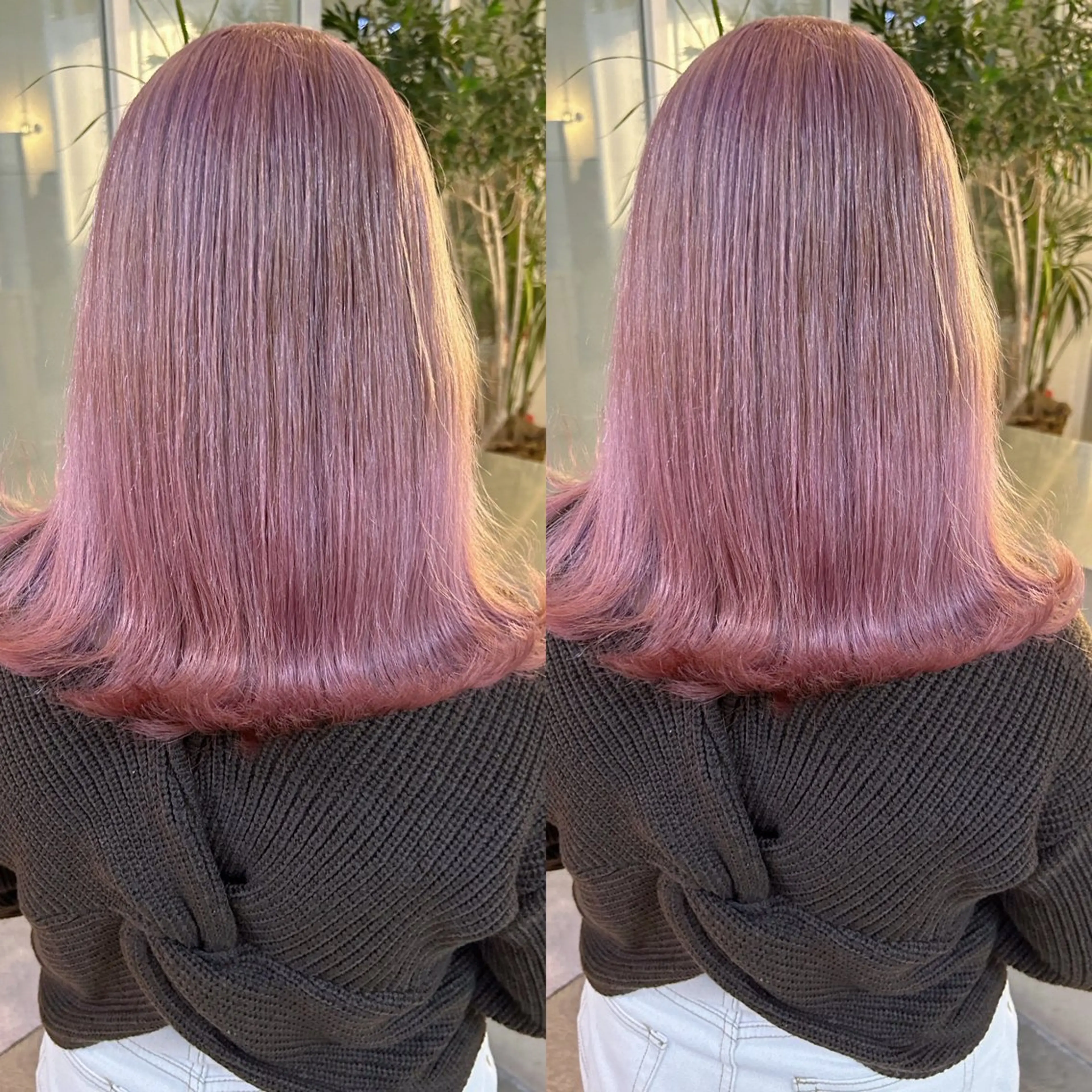 ミディアム カラー ヘアカラー yoriダブルカラー 代表すがわらのヘアスタイル