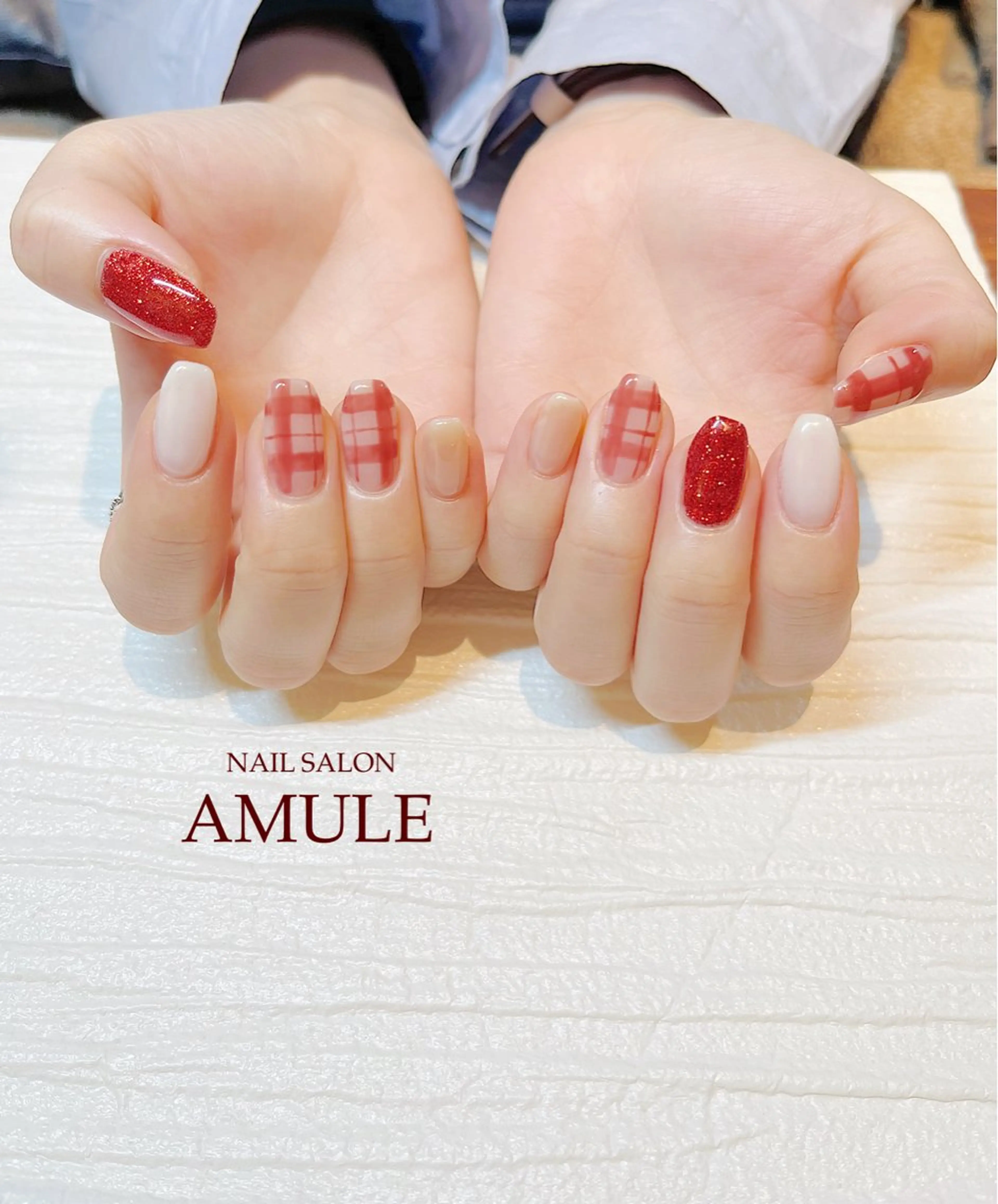 ネイル アートネイル ジェルネイル ワンカラーネイル ハンドネイル NAILSALON AMULEのネイルデザイン