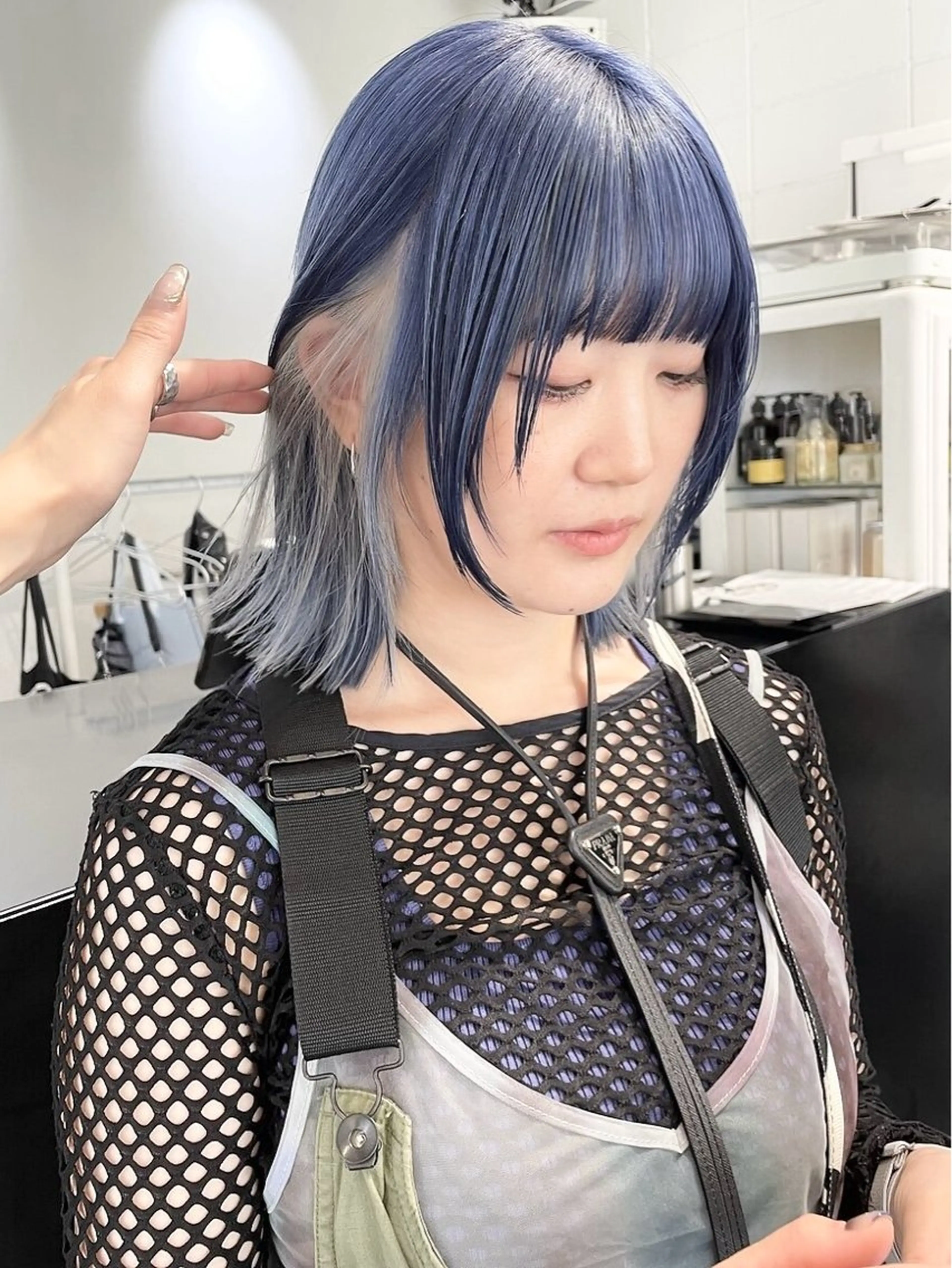 カラー ネイビーカラー ヘアカラー トリートメント カットモデル募集中/ 原宿/MOENOのヘアスタイル