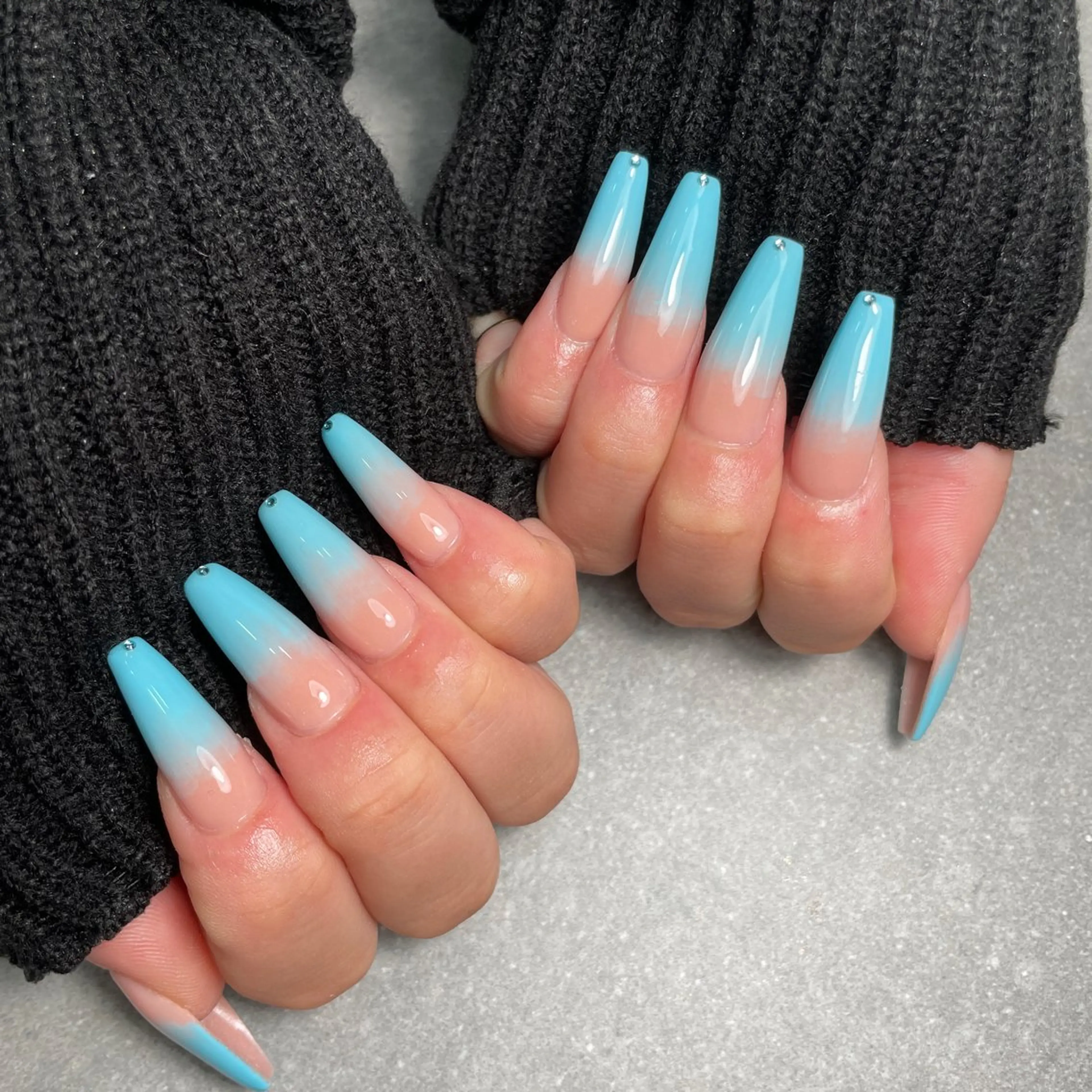 ネイル グラデーション スカルプネイル ハンドネイル THE464 the464のネイルデザイン