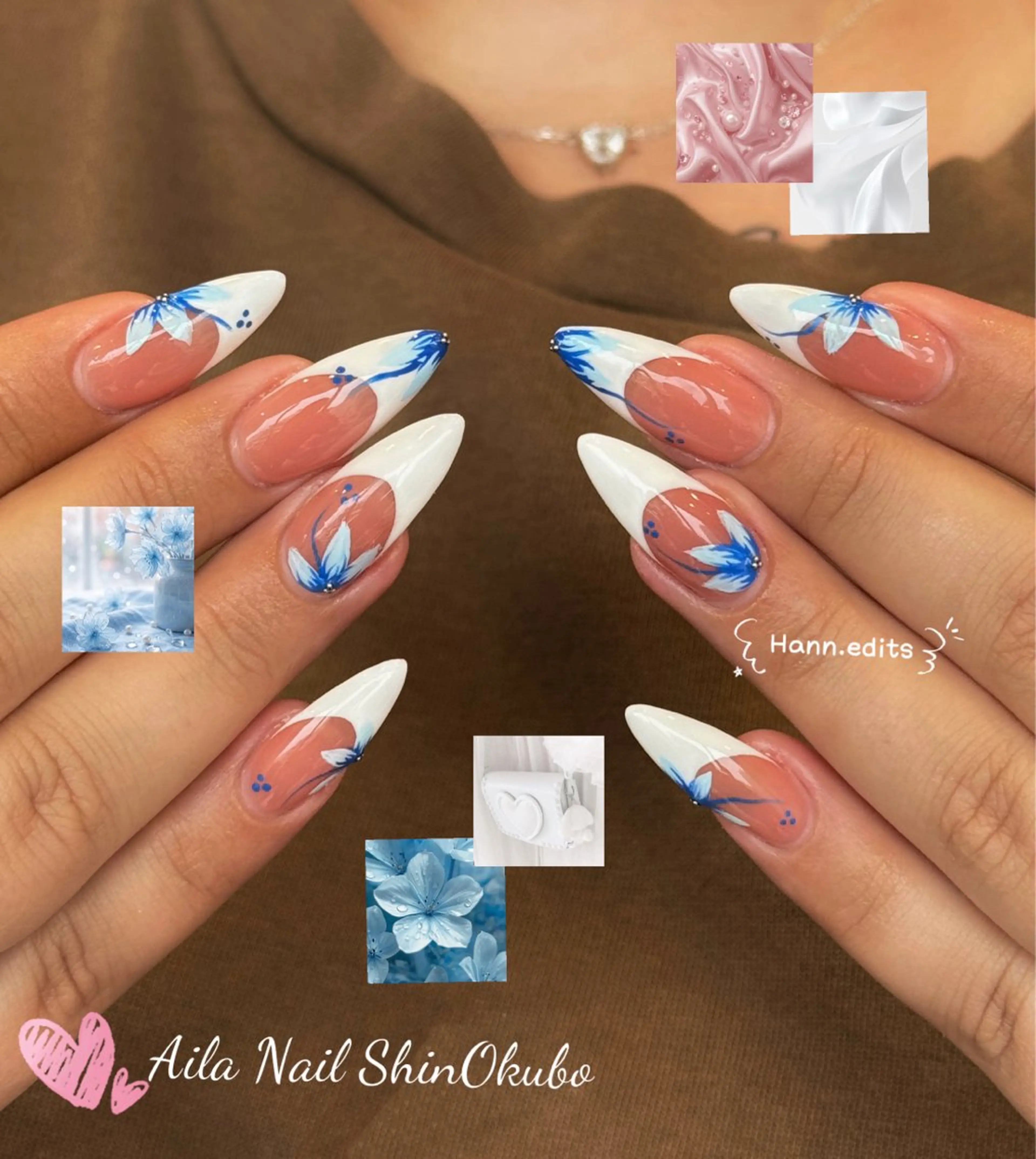 ミディアム 韓国風ヘア ハンドネイル Aila Nail ShinOkuboのネイルデザイン