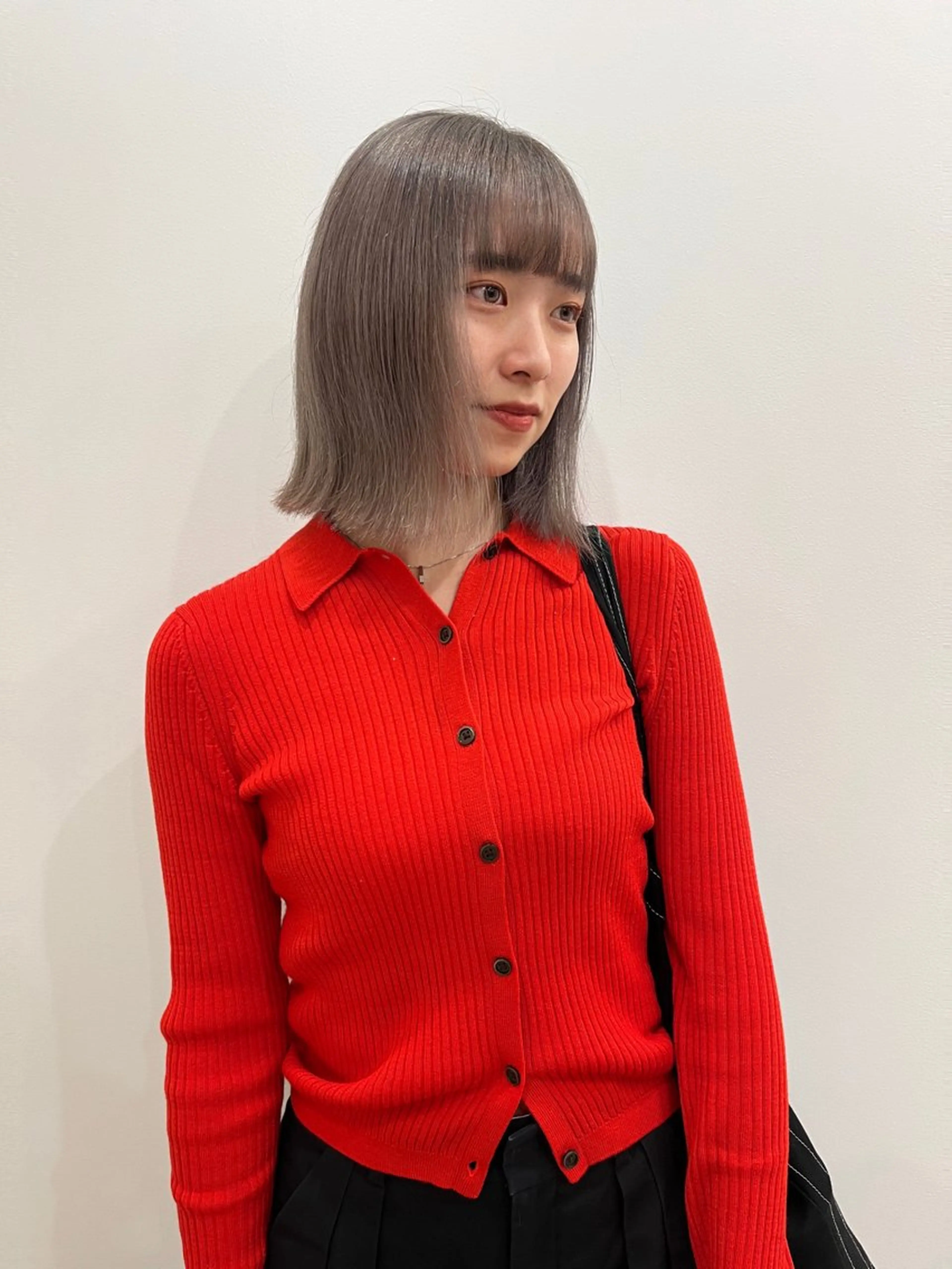 ミディアム カラー グレージュ ヘアセット🎀パーマ Tsubasaのヘアスタイル