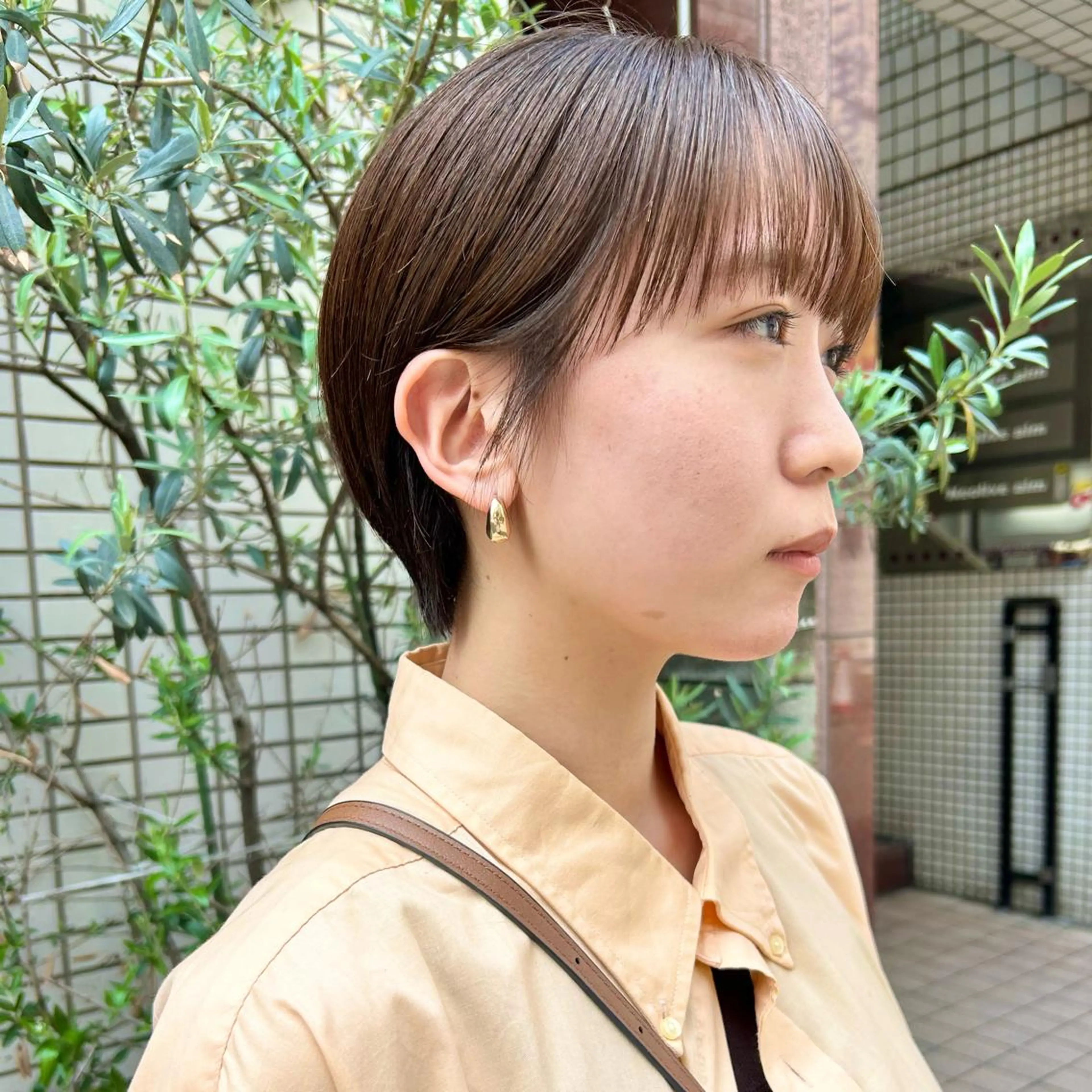 ショート カラー ショートヘア ハイトーン/ブリーチ 似合せカット/パーマのヘアスタイル