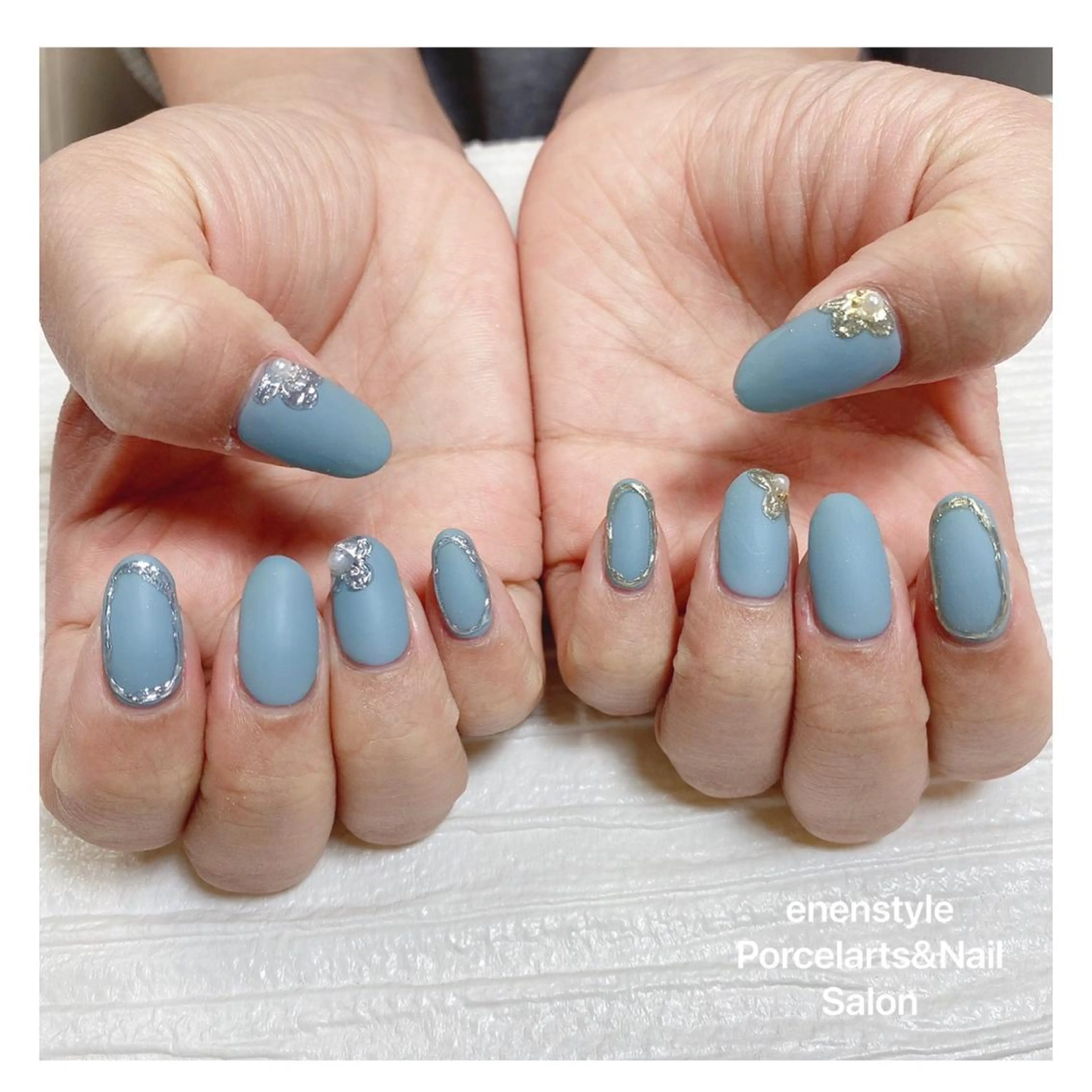 ミディアム ネイル 👑enen style👑のネイルデザイン