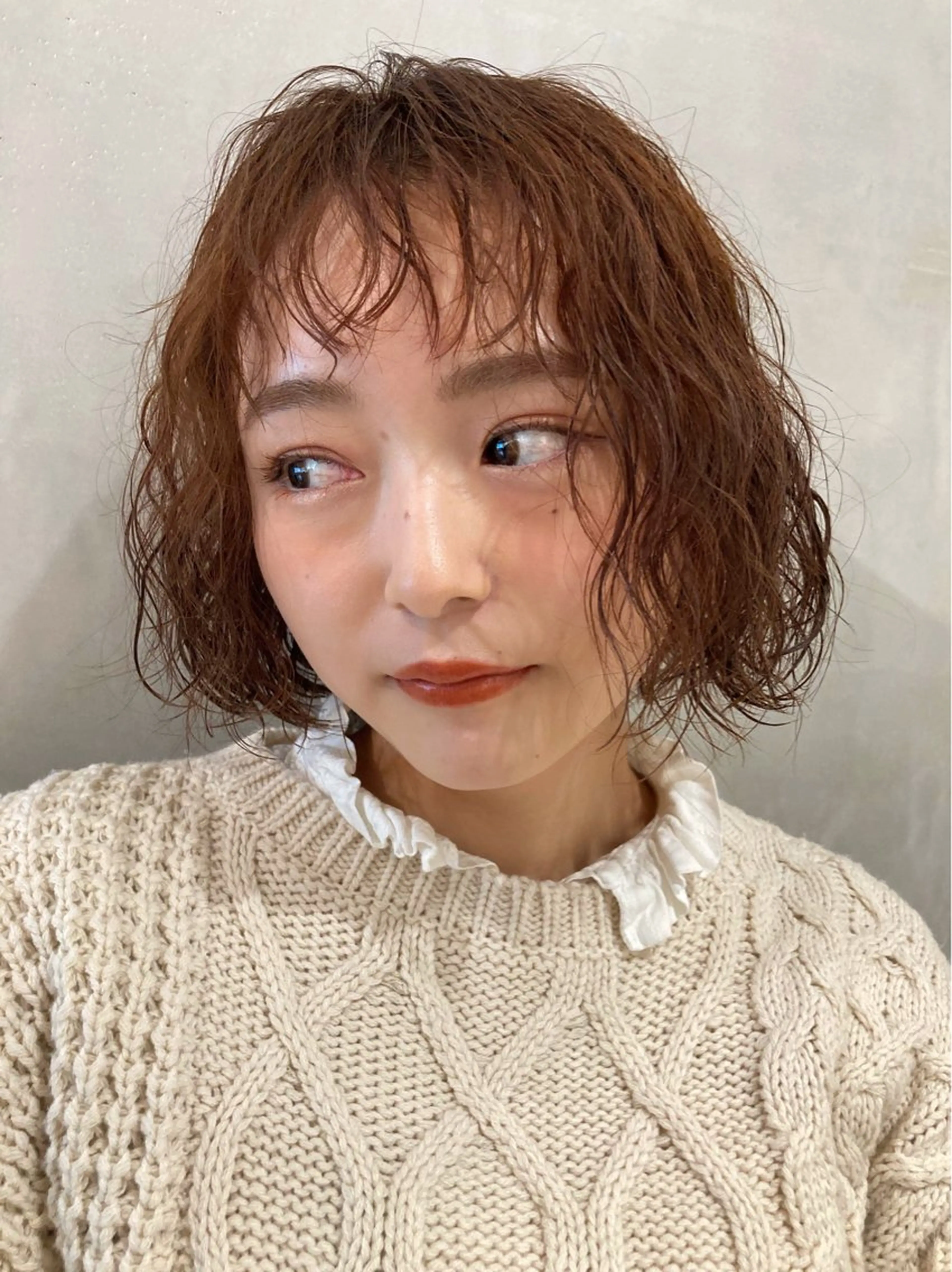 ショート パーマ 🛑柔らか透明感 カラー🛑大谷のヘアスタイル