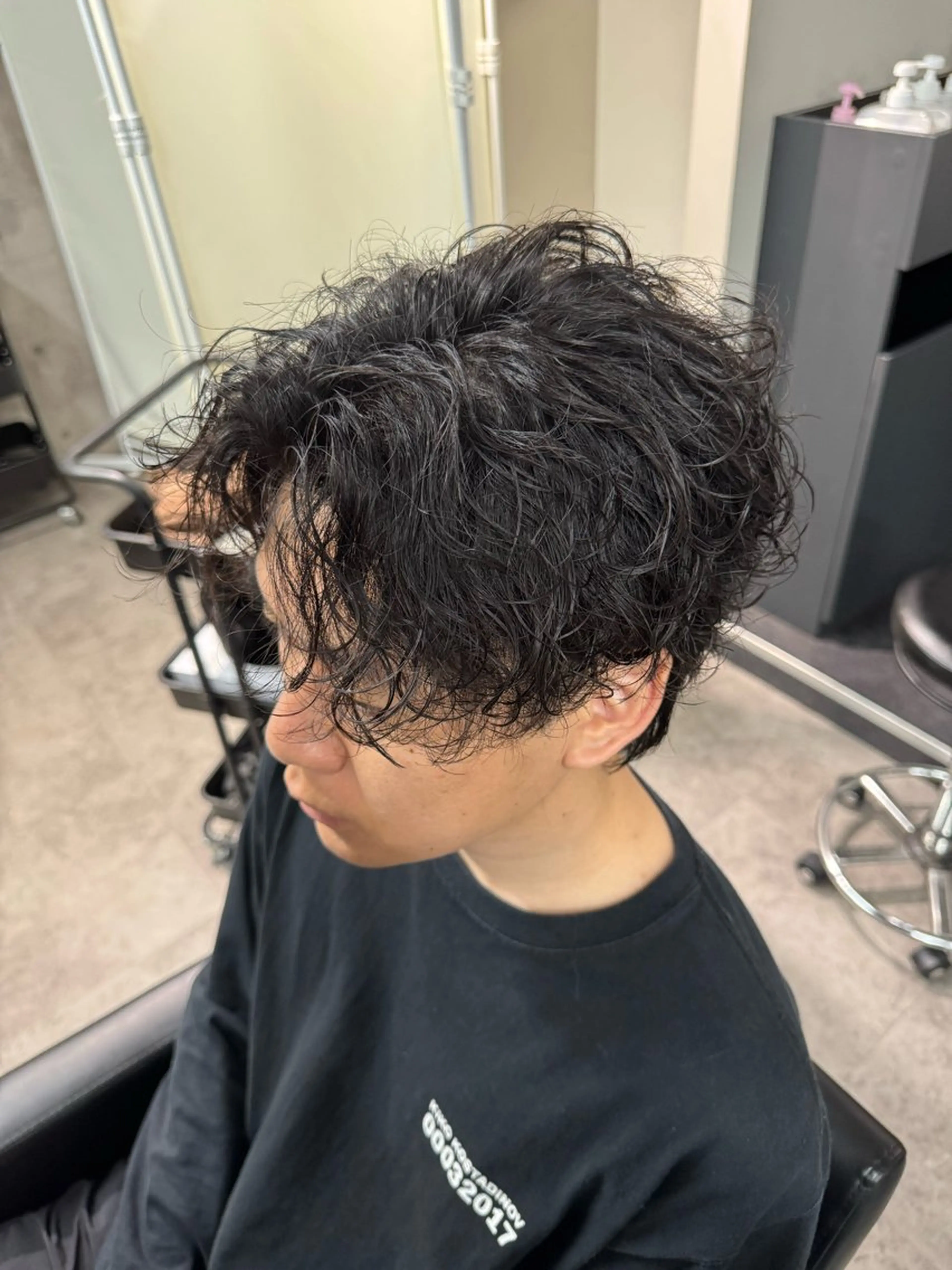 パーマ メンズ メンズパーマ 波巻きパーマ カット パーマ 立川韓国メンズヘア ニュアンスパーマ安井のヘアスタイル
