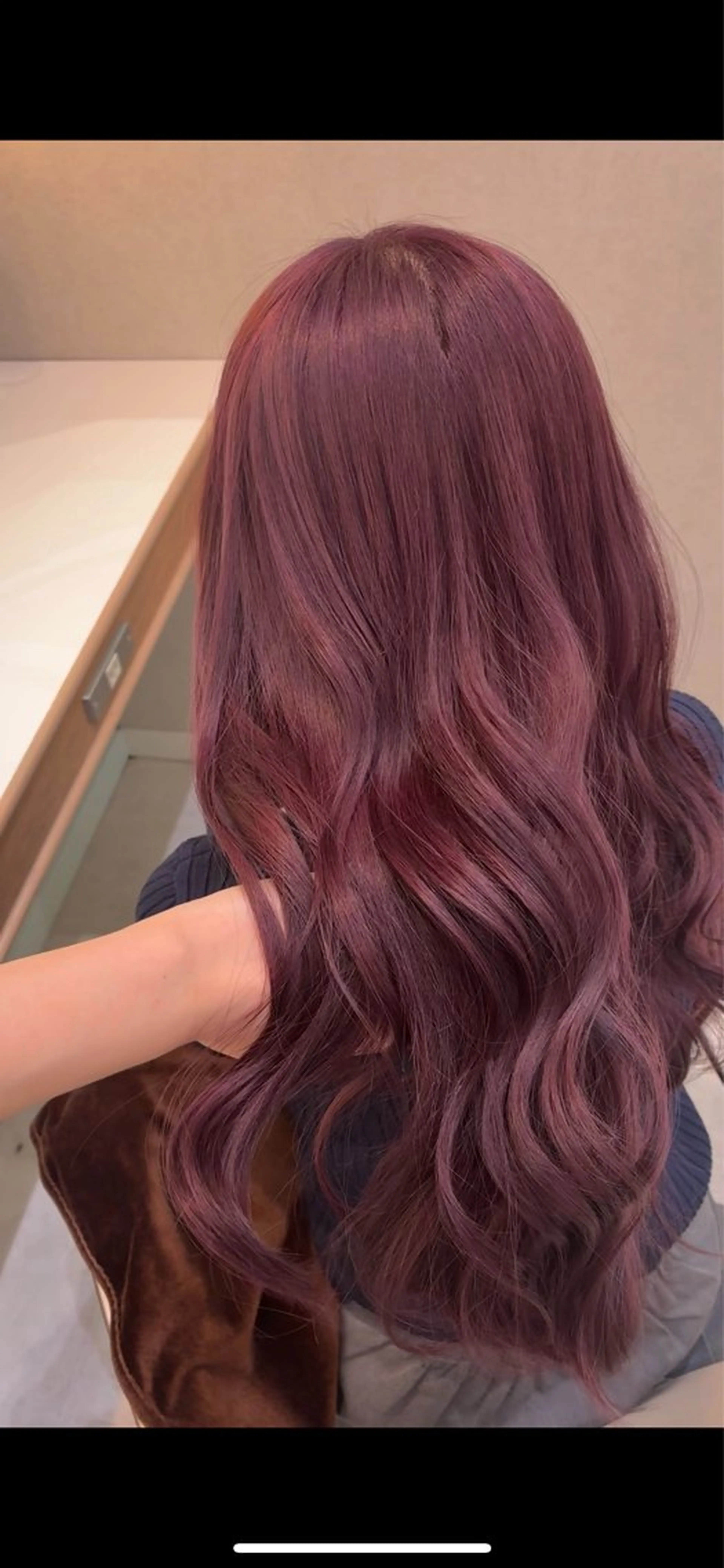 ロング ピンクラベンダー ヘアカラー トリートメント ハイトーン/韓国ヘア senaのヘアスタイル