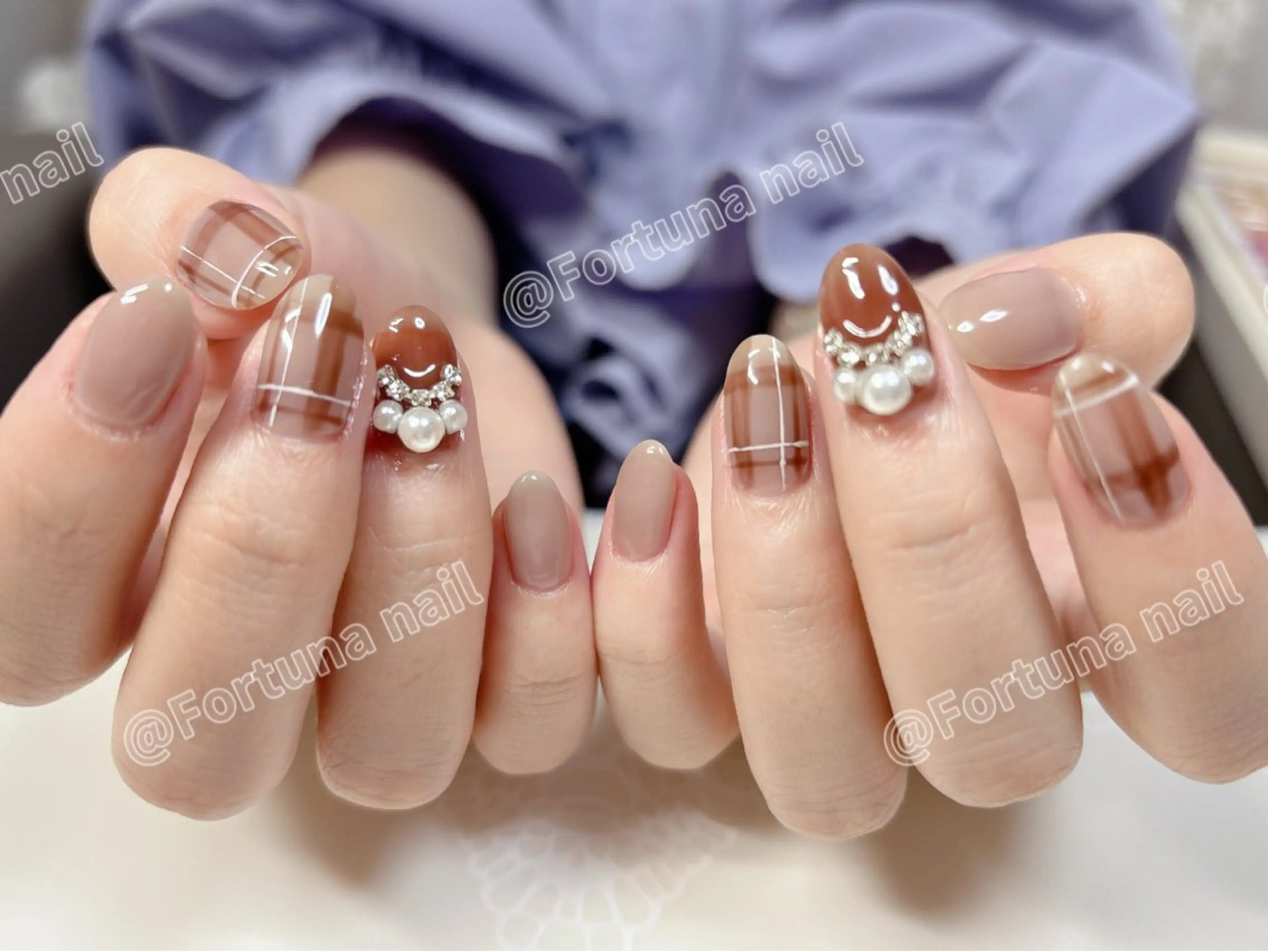 ネイル 持ち込み ハンドネイル ハンドケア Nail •Head スパFortunaのネイルデザイン