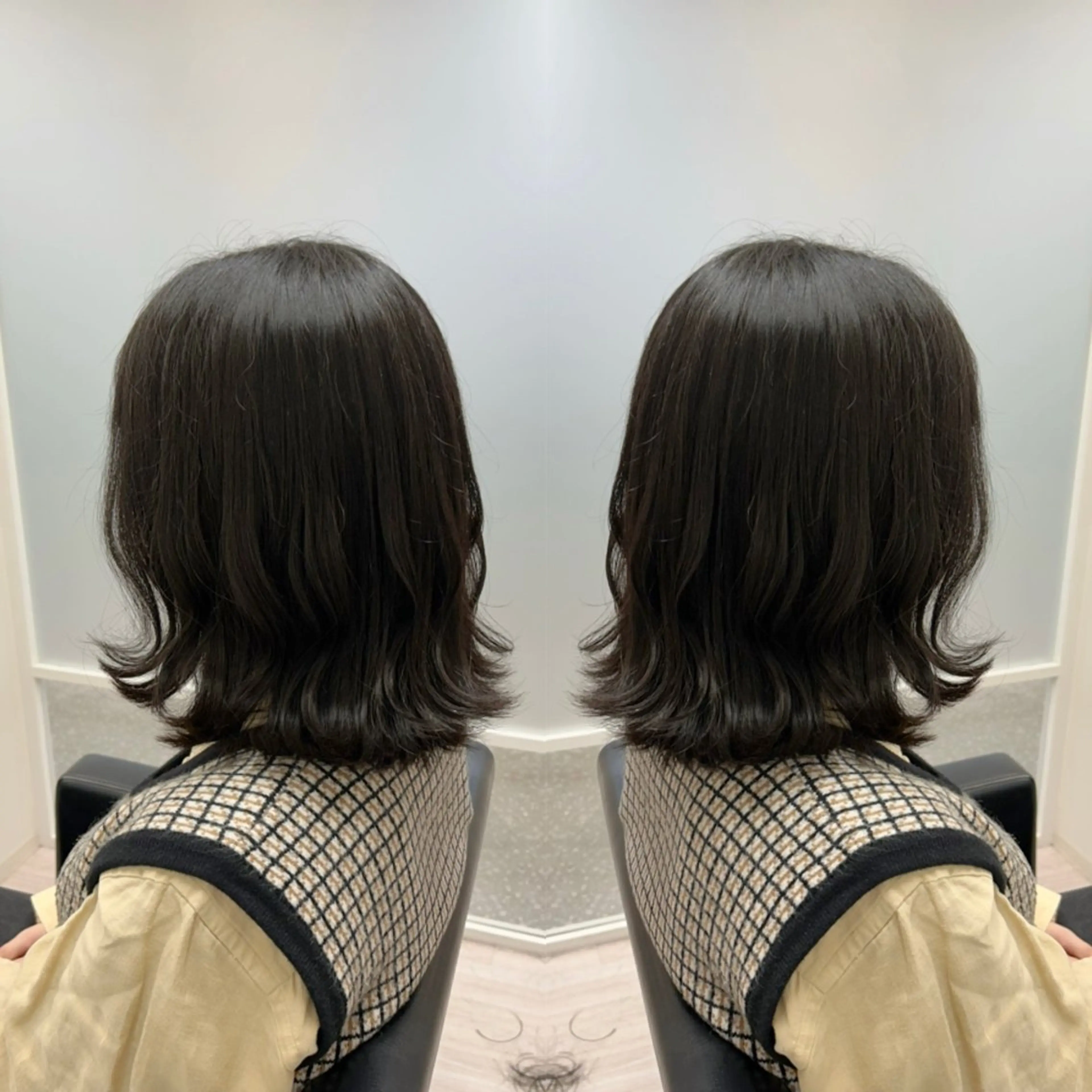 ミディアム くびれヘア 韓国🇰🇷 ✂︎hair 内田愛のヘアスタイル