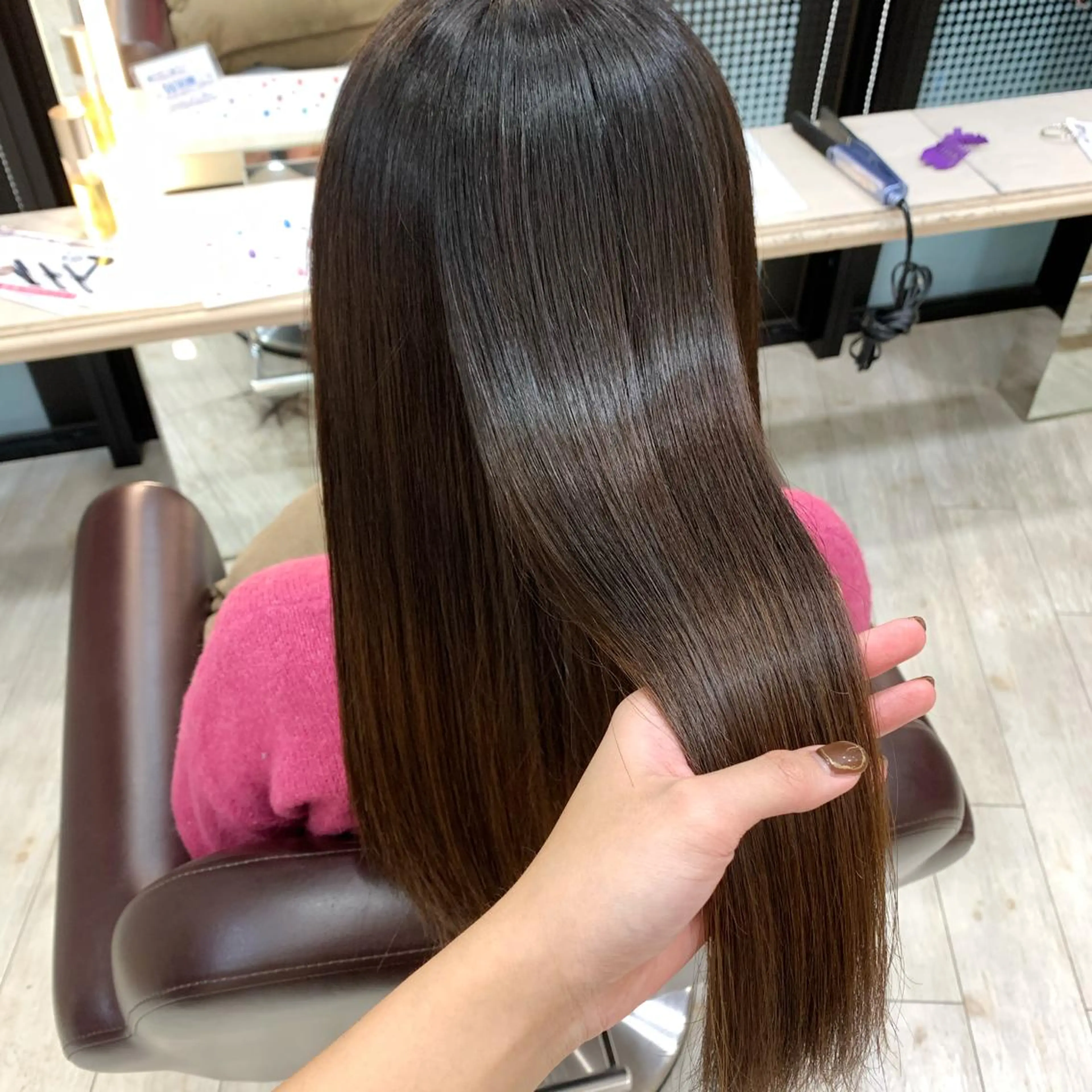 ロング トリートメント 酸熱トリートメント サソウ ユリエ🥥のヘアスタイル