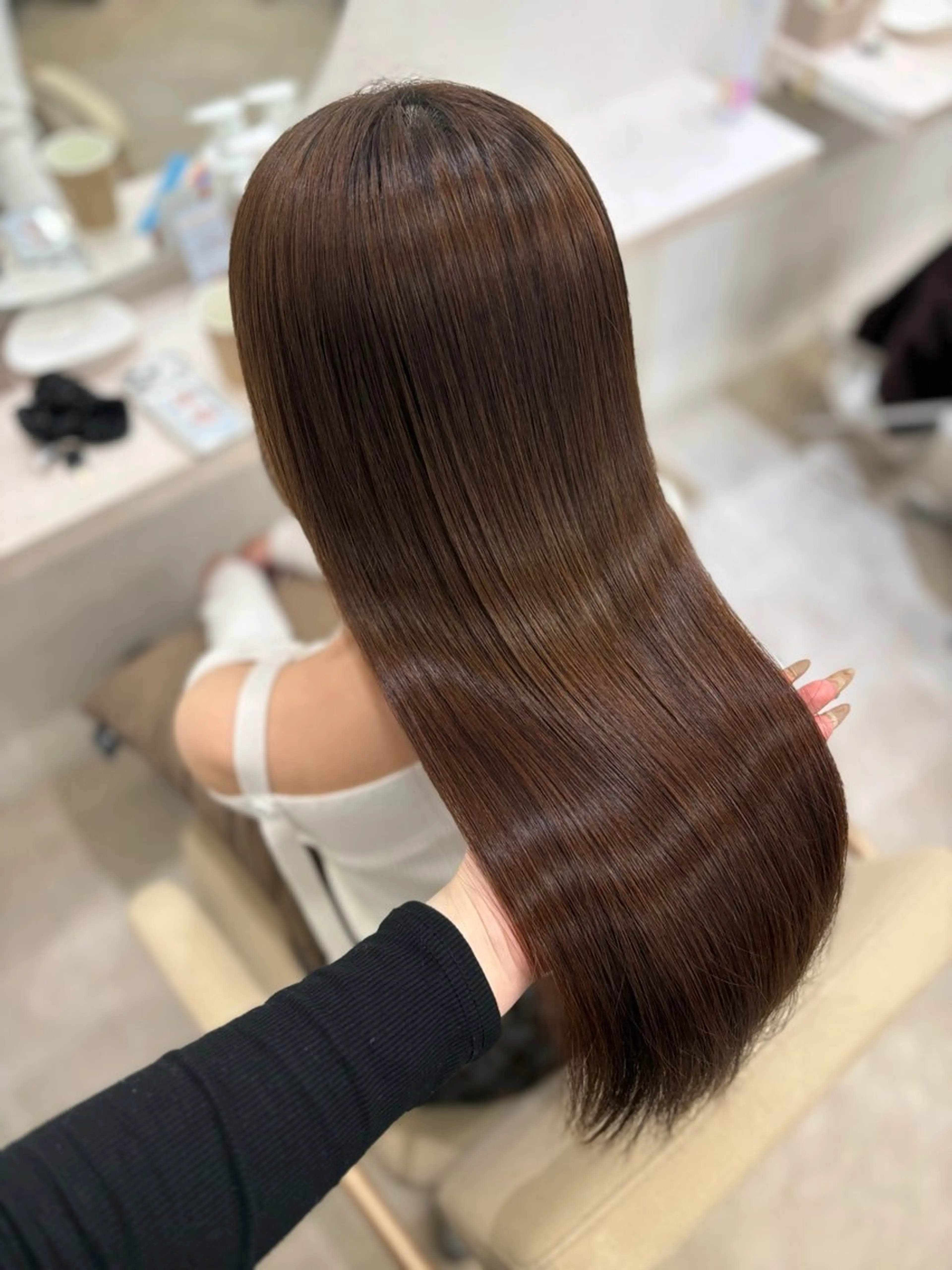 ロング 髪質改善 縮毛矯正 トリートメント ヘアカラー 縮毛矯正 Core Haruのヘアスタイル