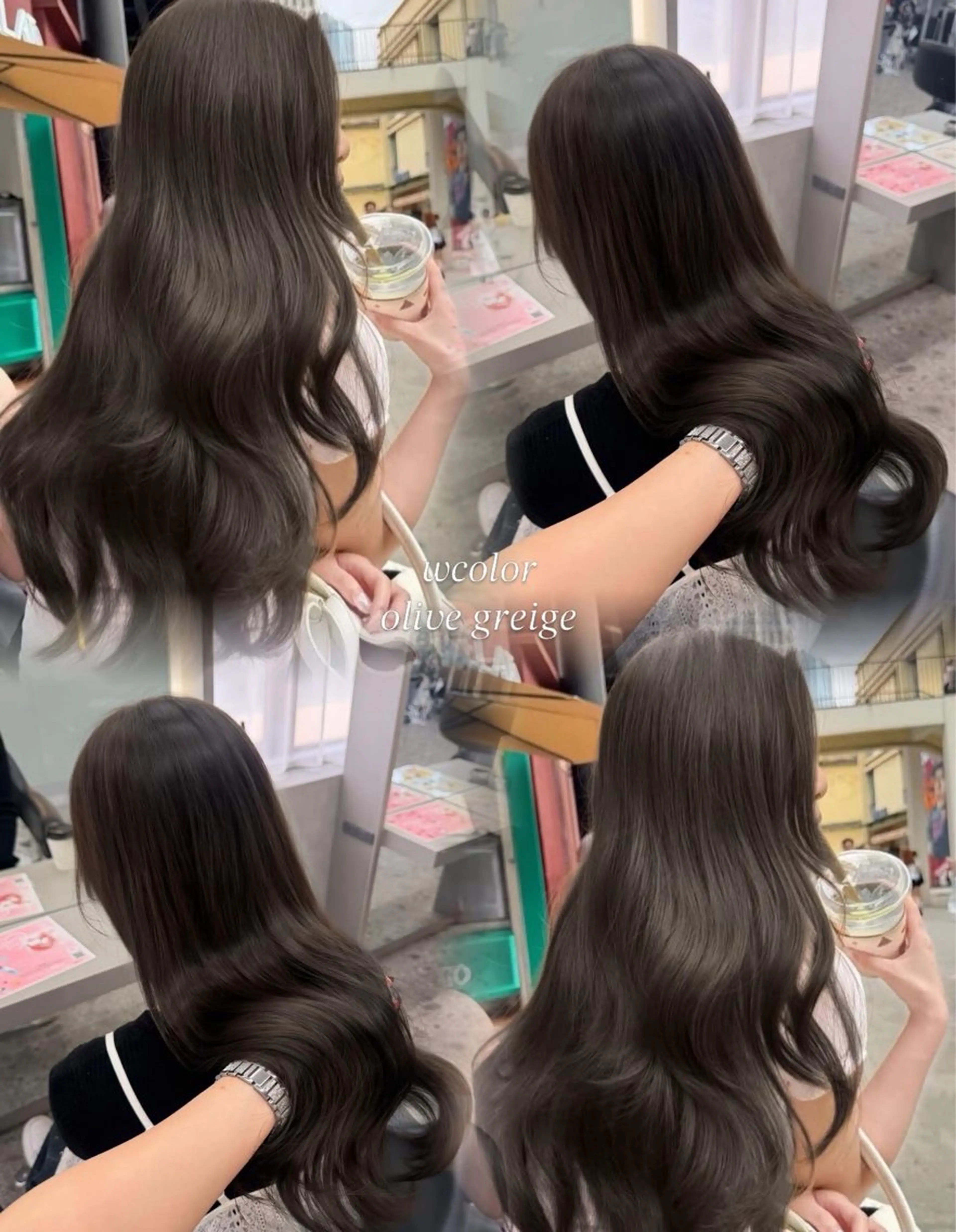 ロング カラー 透明感カラー グレージュ オリーブグレージュ オリーブグレー iwao seiraのヘアスタイル