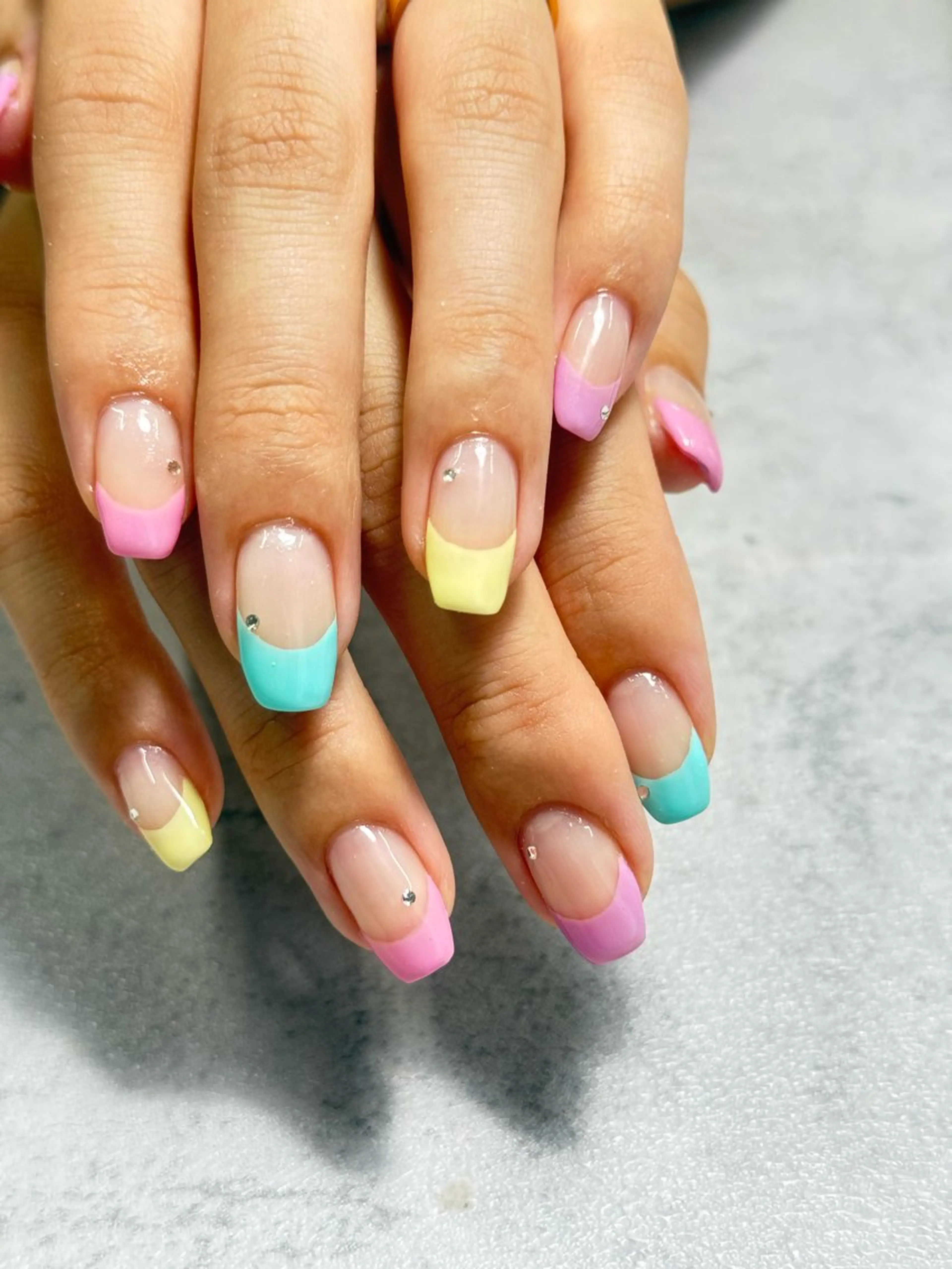 ネイル フレンチネイル パステルネイル k+1💅🏻 miyukiのネイルデザイン