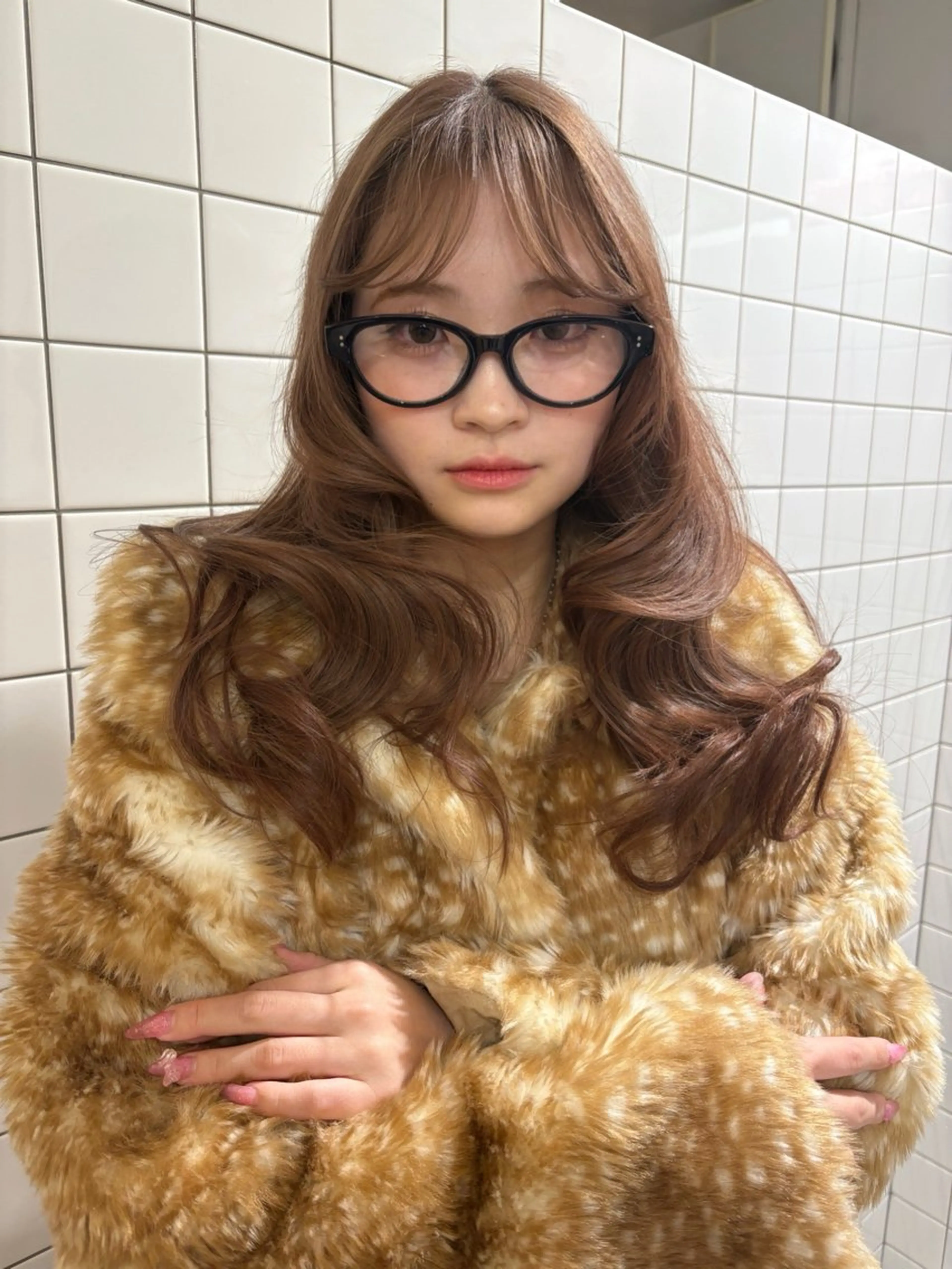 ロング カラー ベージュカラー ブリーチ ケアブリーチ 透明感カラー グレージュ カット ヘアカラー トリートメント kanami/ 中崎町美容室のヘアスタイル