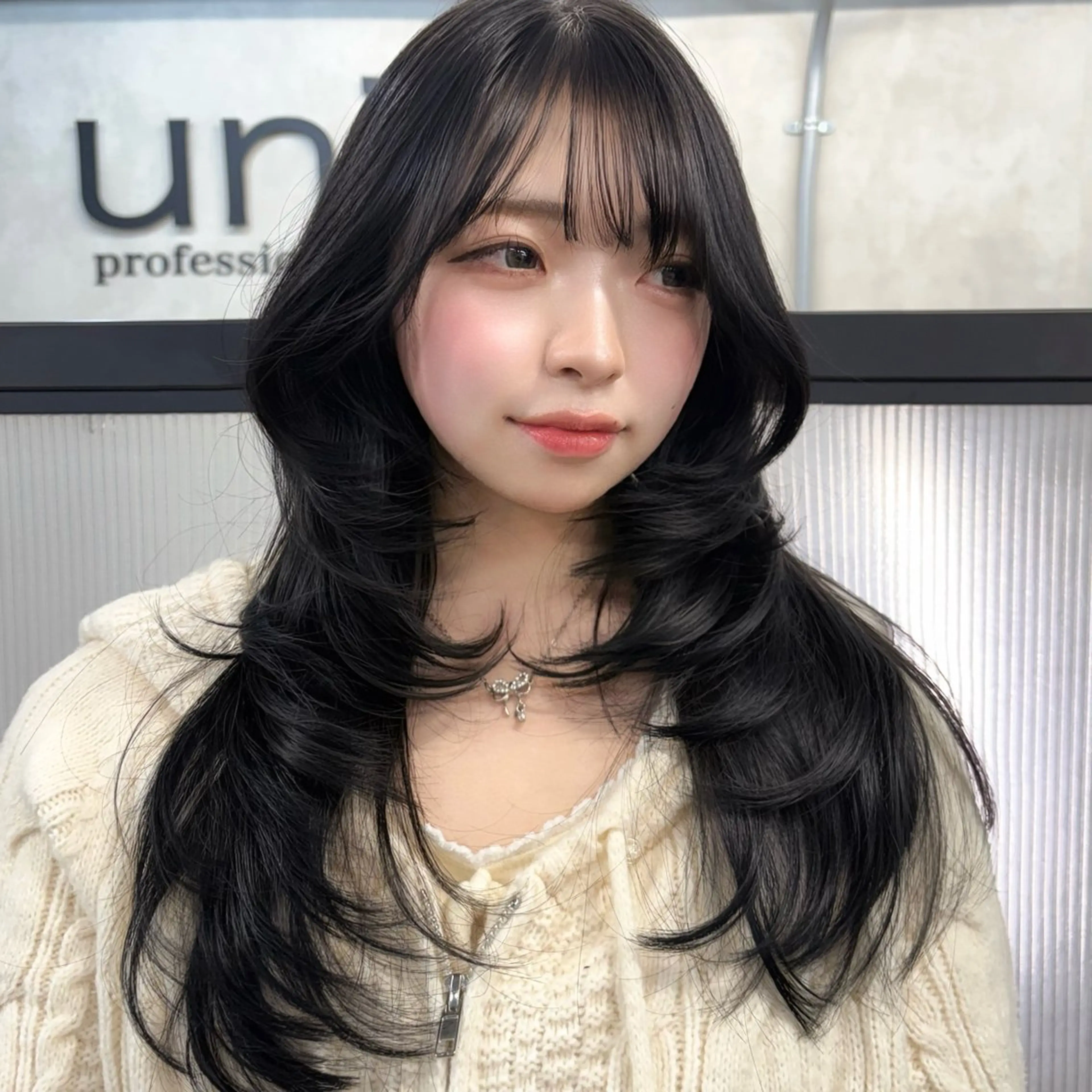 ロング カラー カット ヘアカラー トリートメント レイヤー髪質改善 ハッシュカット/新宿のヘアスタイル
