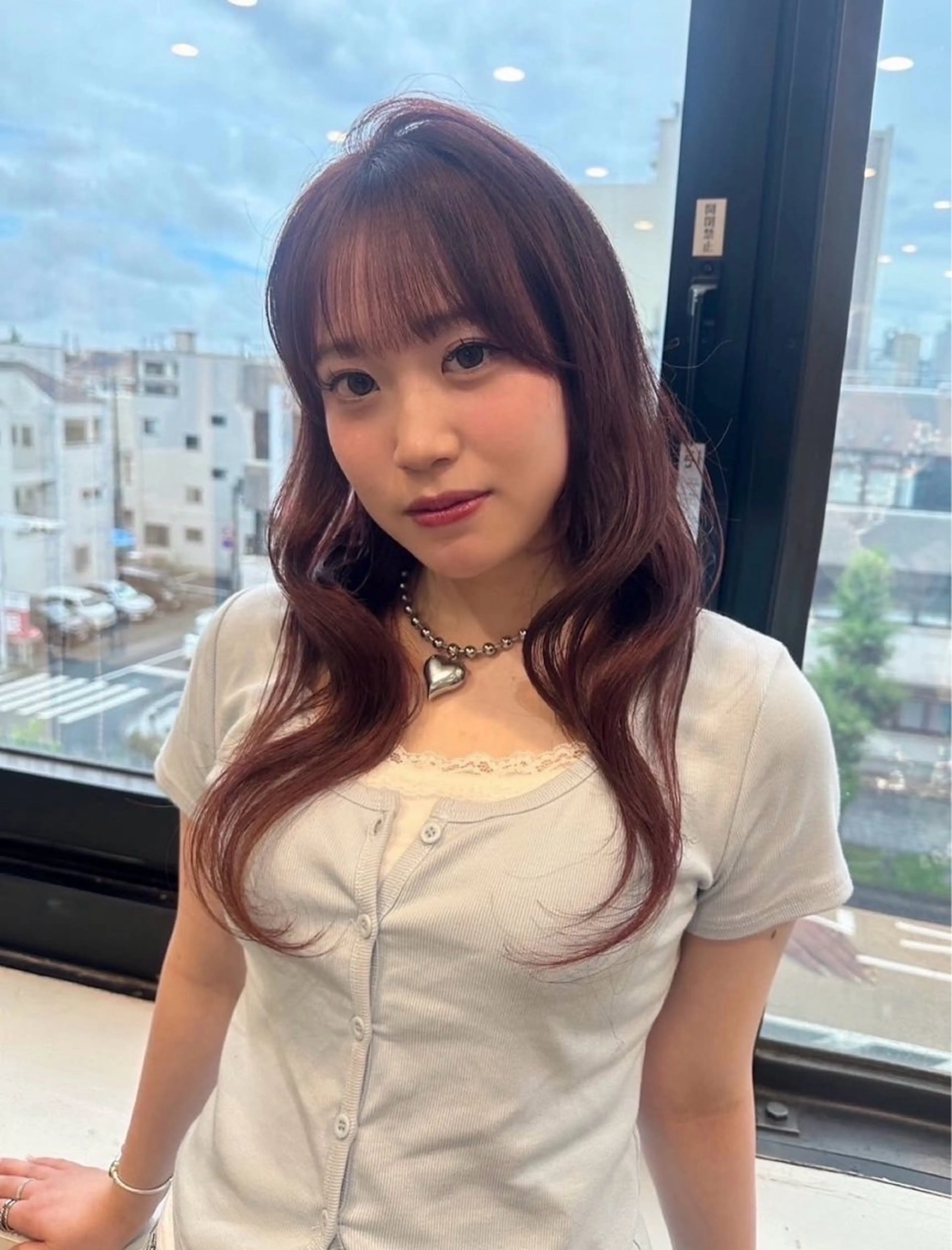 ロング カラー カット ヘアカラー 暖色系/ブリーチ/ 豊橋/ノア𝜗𝜚のヘアスタイル