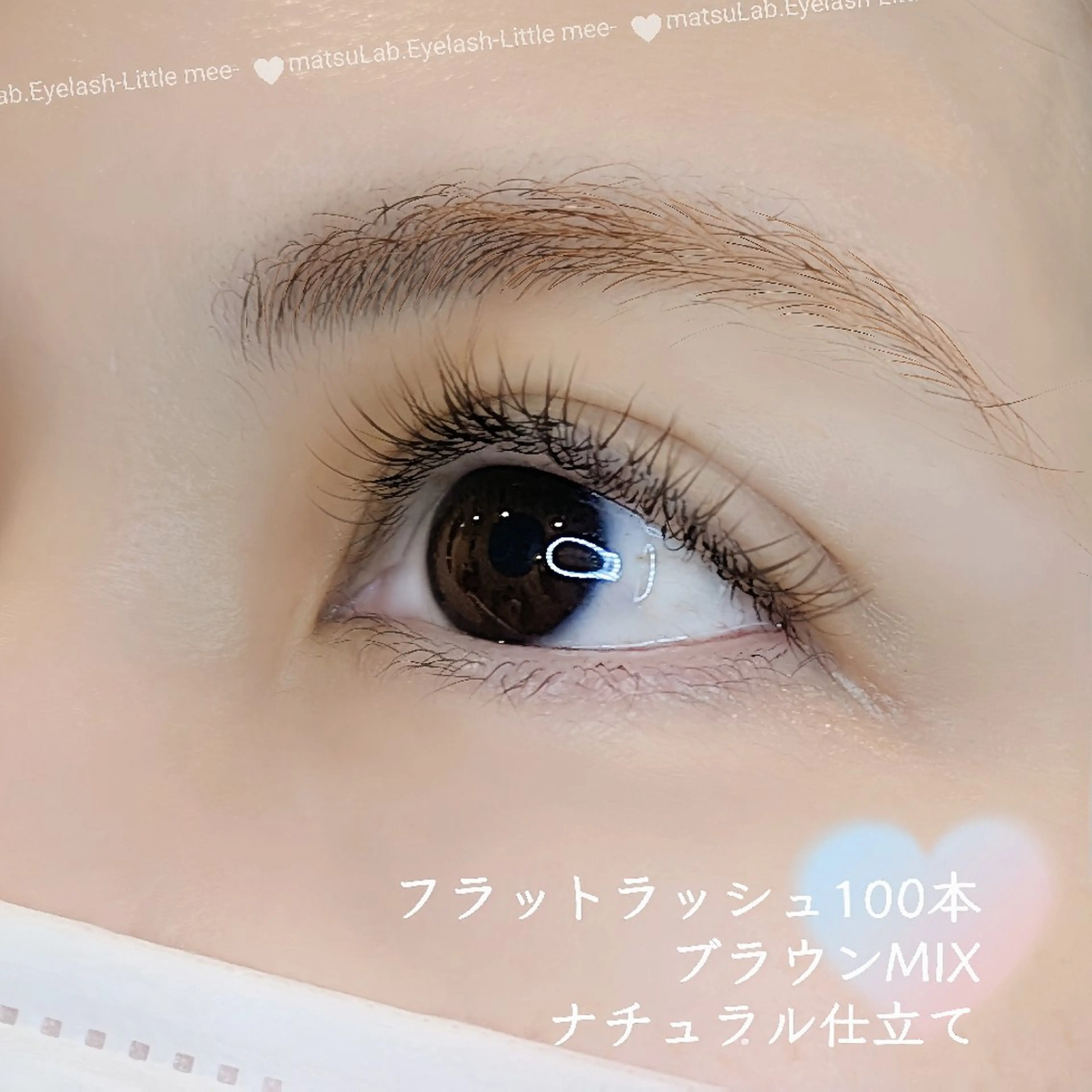 マツエク・マツパ カラーマツエク フラットラッシュ ナチュラル まつげラボ -Little mee-所属・まつげラボリトルミー ❁︎ 丸山のマツエク・マツパデザイン