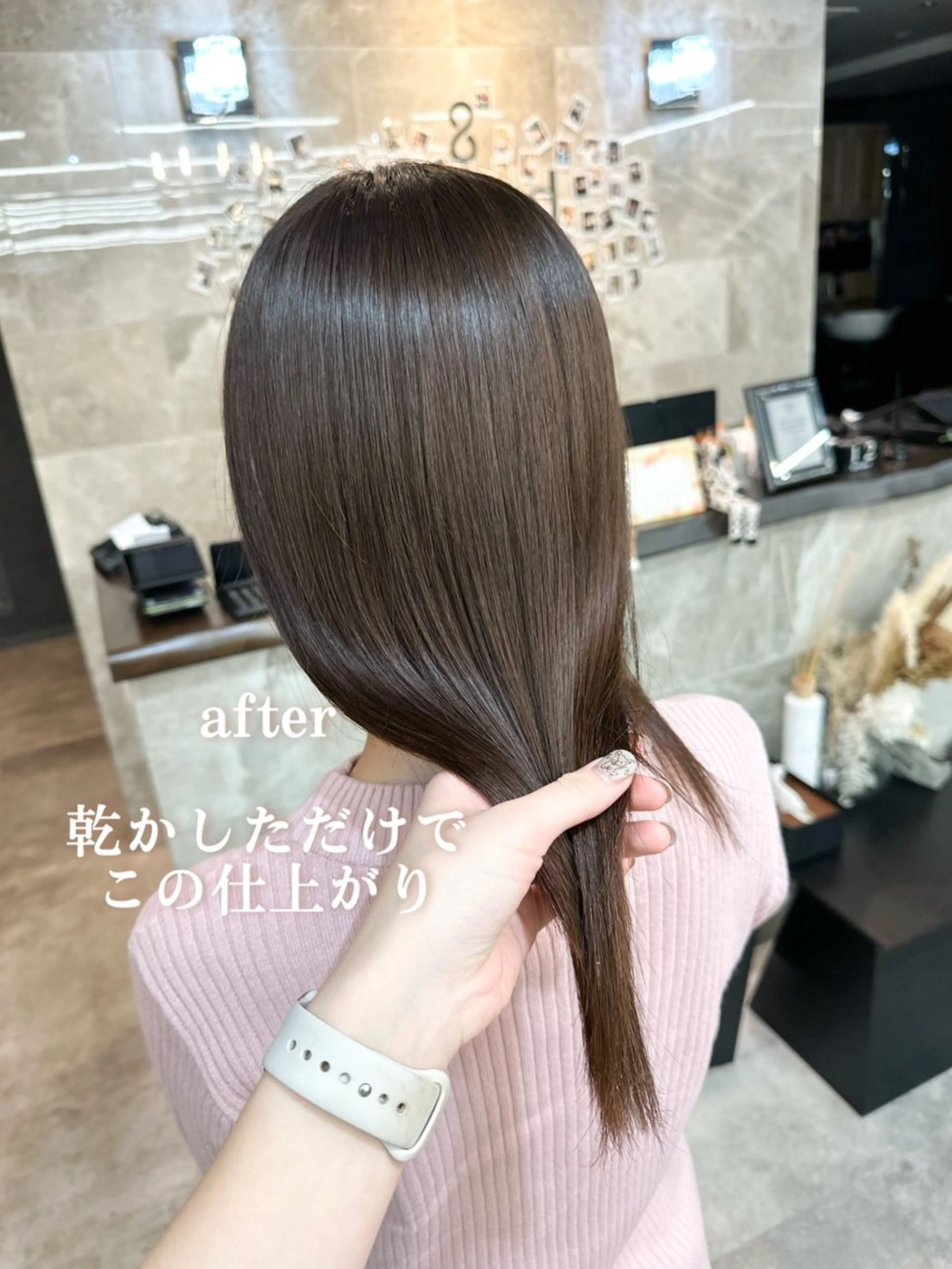 ミディアム 縮毛矯正 安永 来未のヘアスタイル