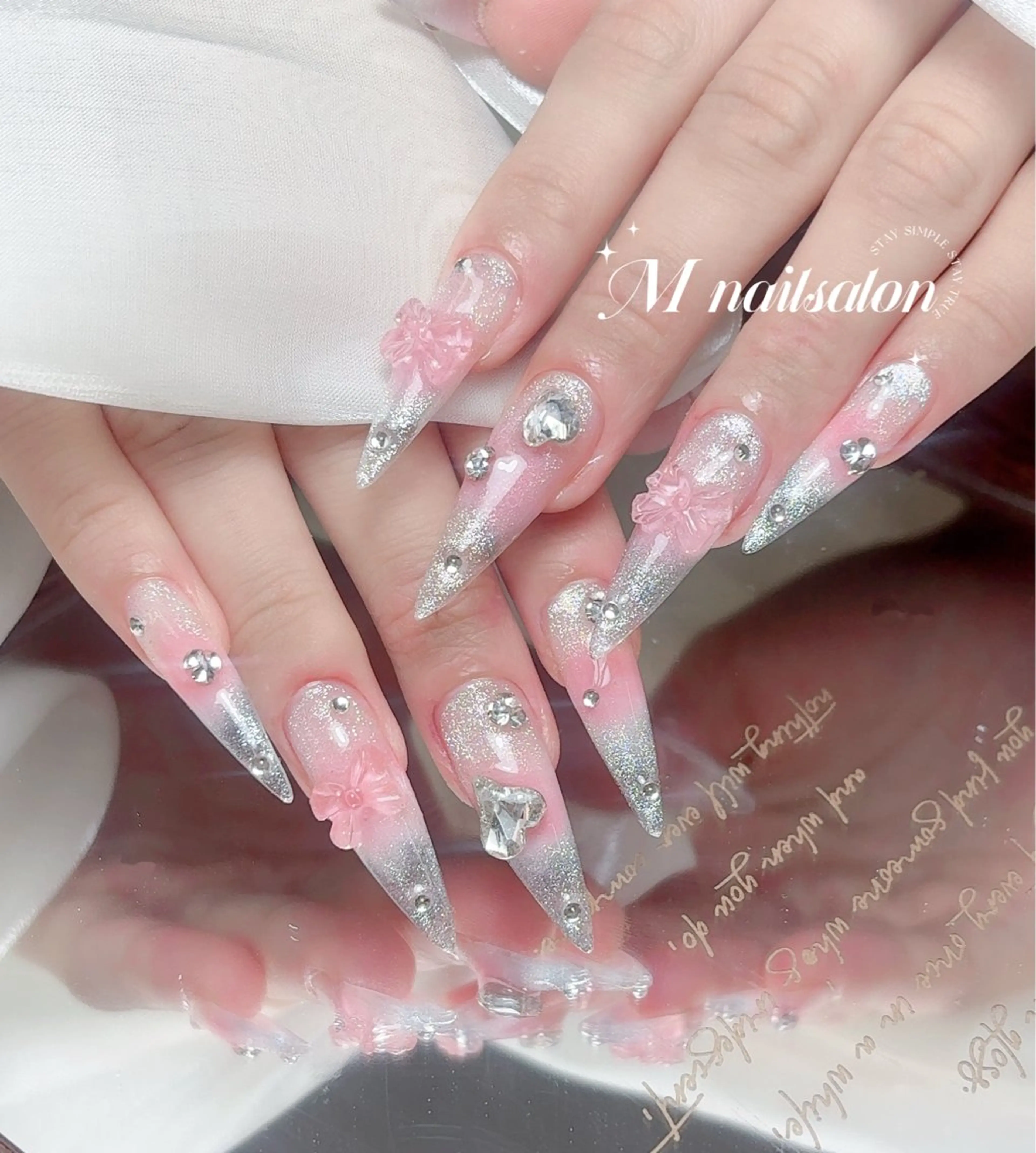 ネイル ハンドネイル M🌷nail 長さだし専門店のネイルデザイン