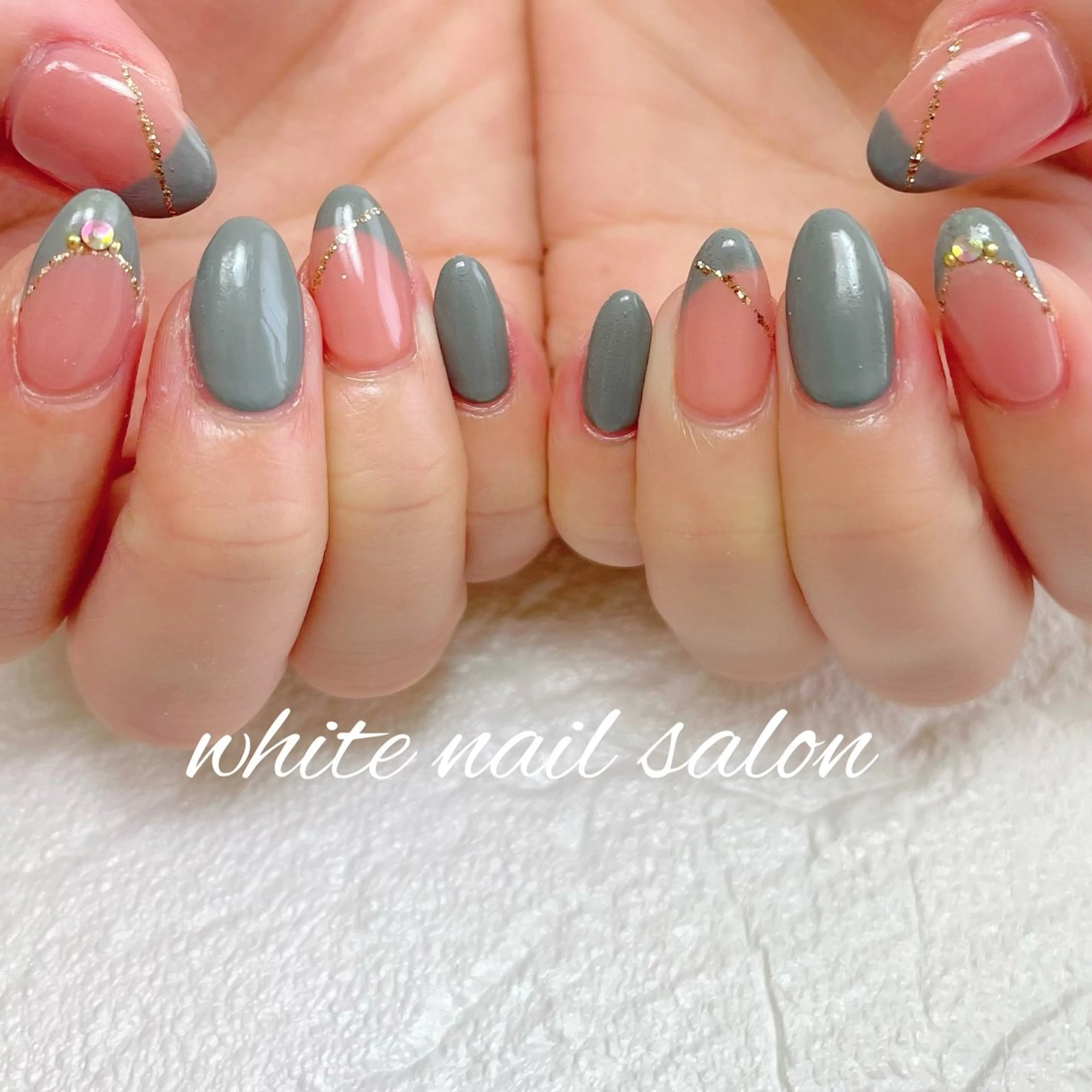 ネイル ラメ(グリッター) 持ち込み ハンドネイル white nail salonのネイルデザイン