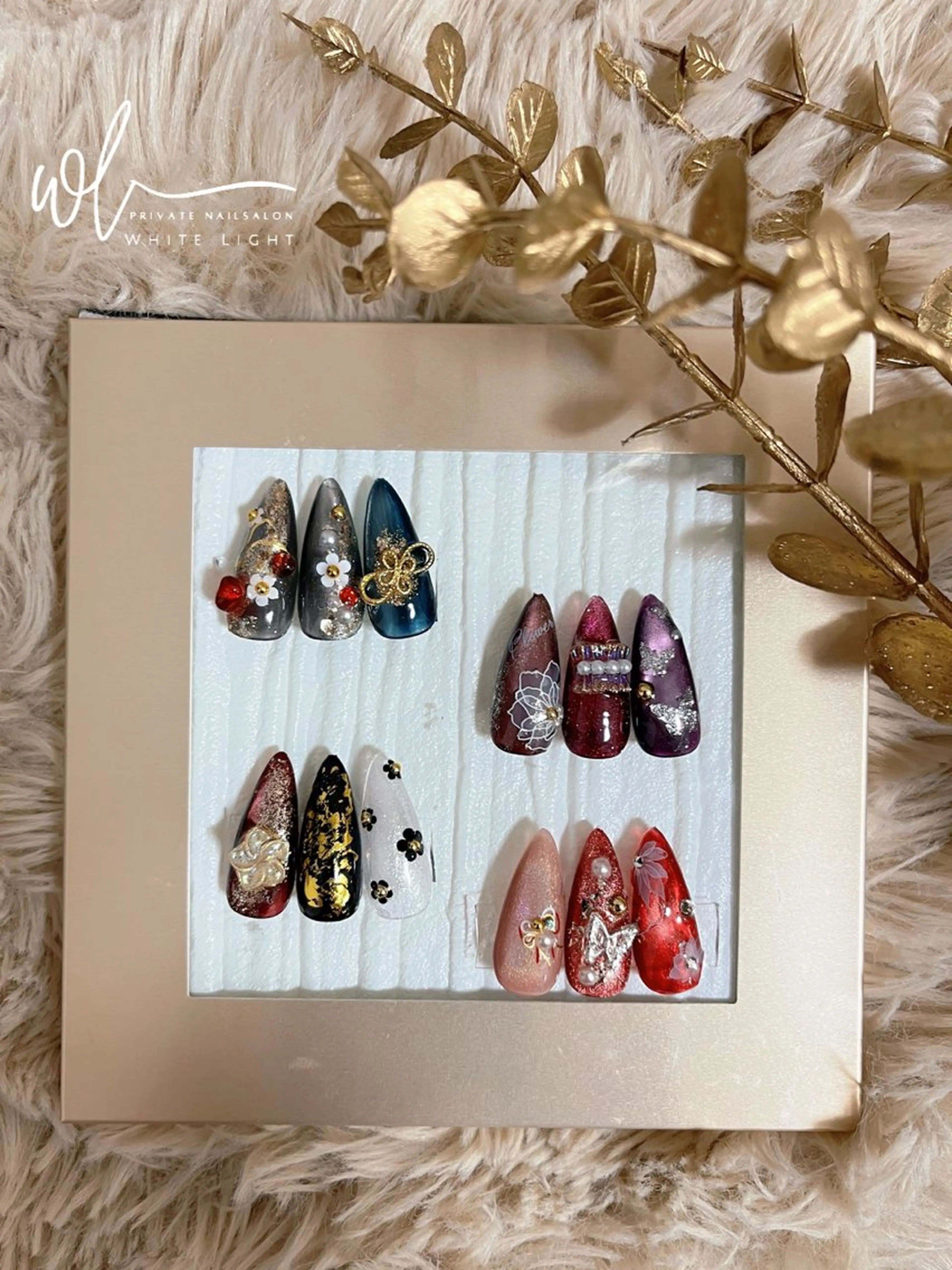 ネイル アートネイル 成人式 プライベートサロン WhiteLightのネイルデザイン