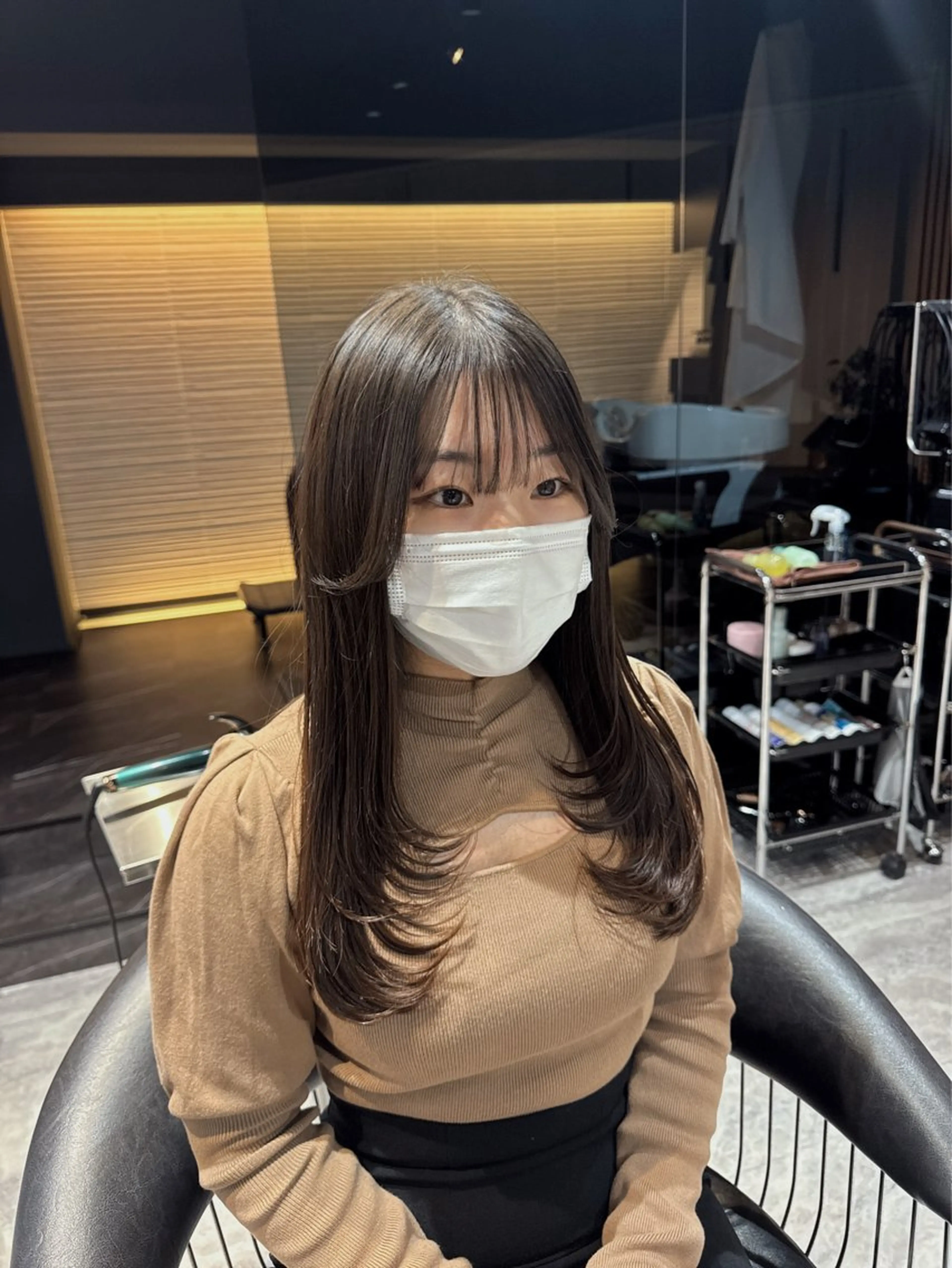 ミディアム 韓国艶髪/透明感 カラー/ひなののヘアスタイル