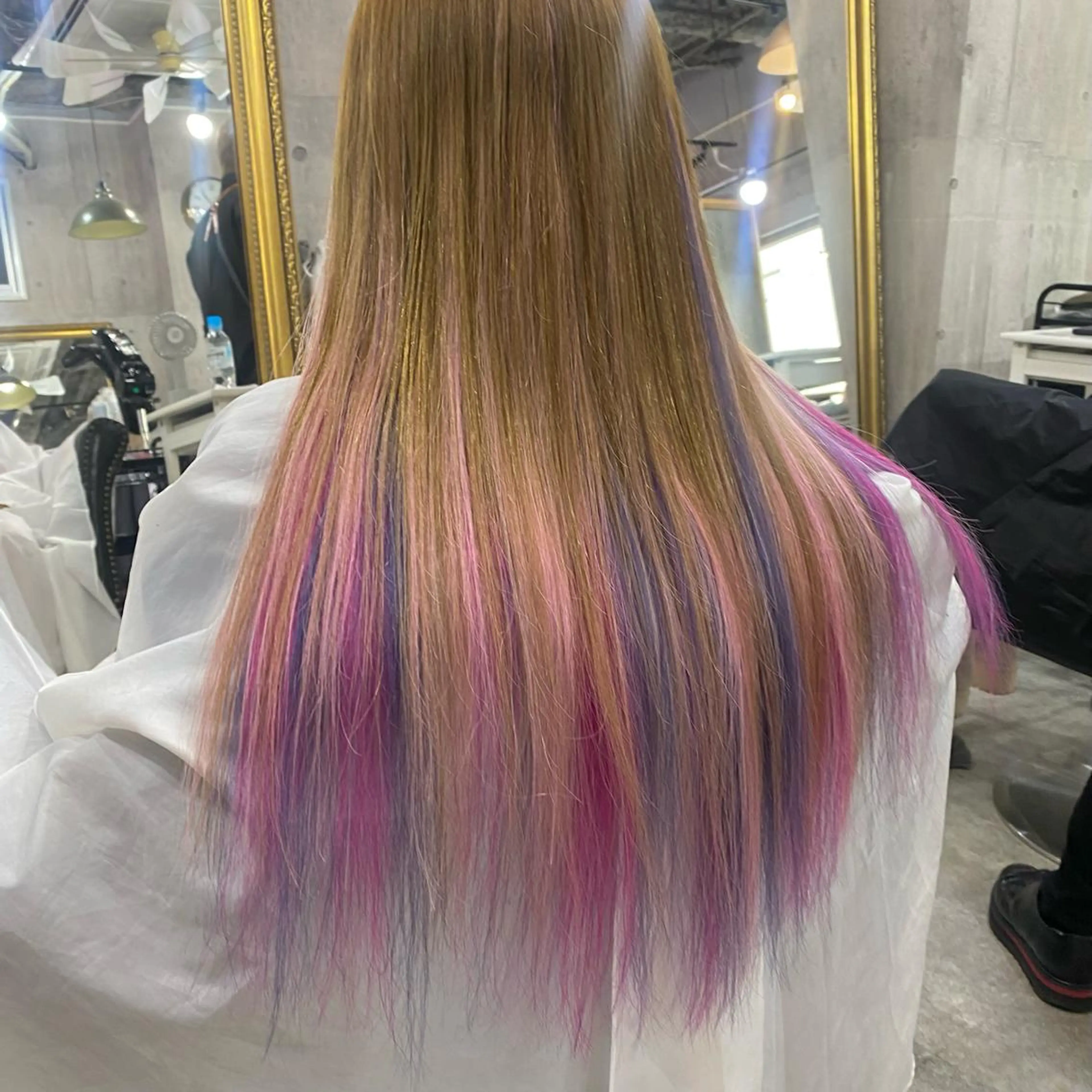 セミロング カラー エクステ SHURI❤️‍🔥 中/韓mix ♡のヘアスタイル