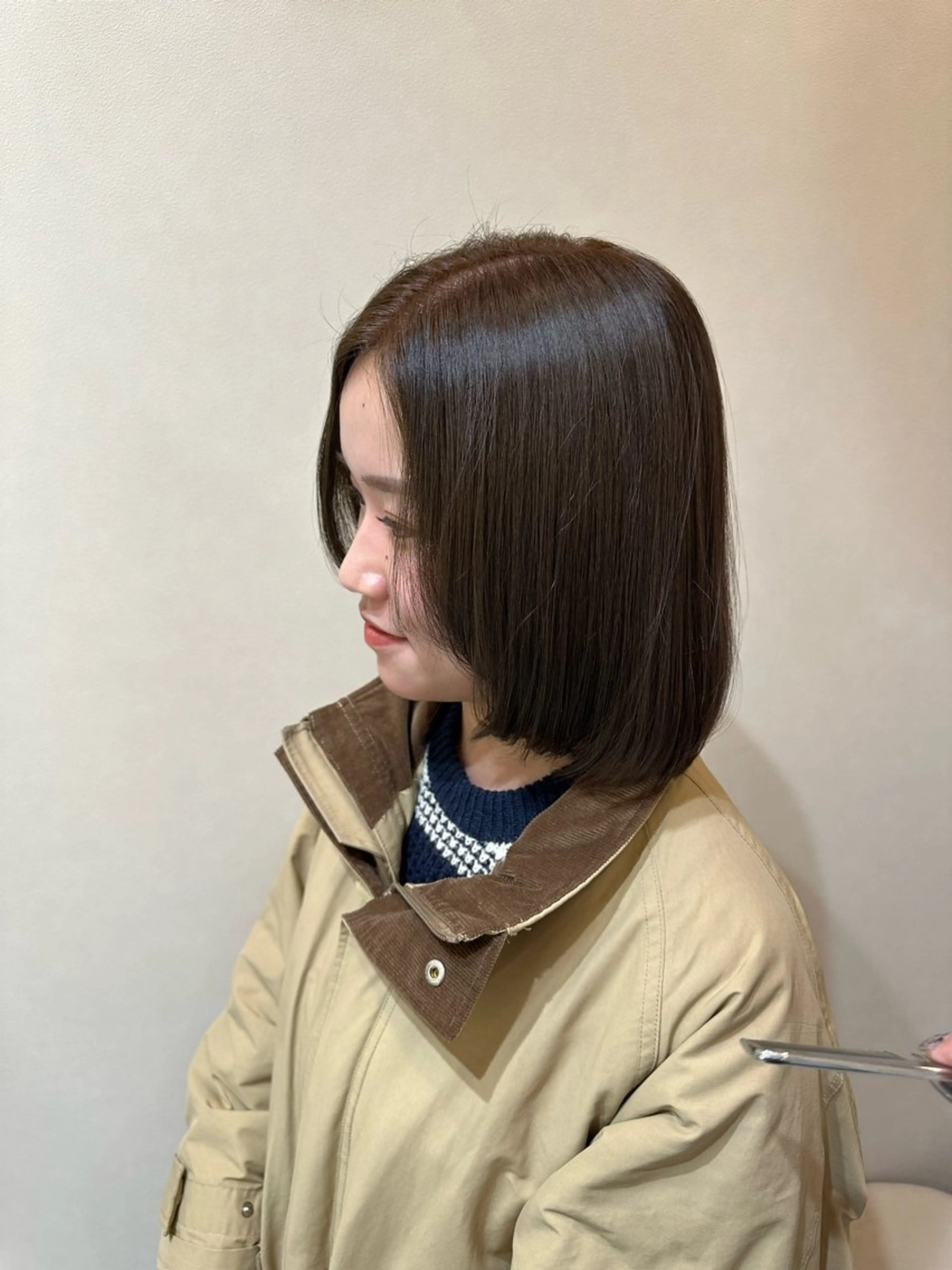 レディースカット＋シャンプー＋ヘッドマッサージ💇🏻‍♀️(ぱつっとボブ・前髪カット・整え・毛量調整)の写真